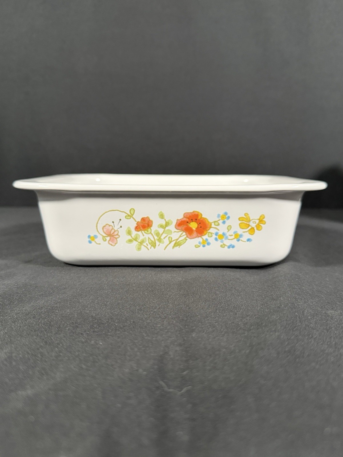 Corning Ware Wildflower 6 pc Set 1Qt Casserole & Lid, Microwave & 2 Petite Pans