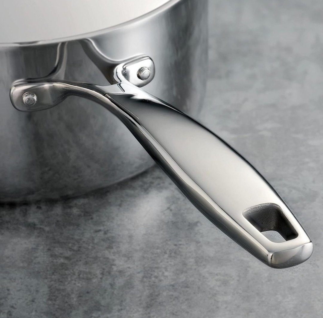 Tramontina Tri-Ply Clad 4 Qt Stainless Steel Sauce Pan w/ Lid Induction New