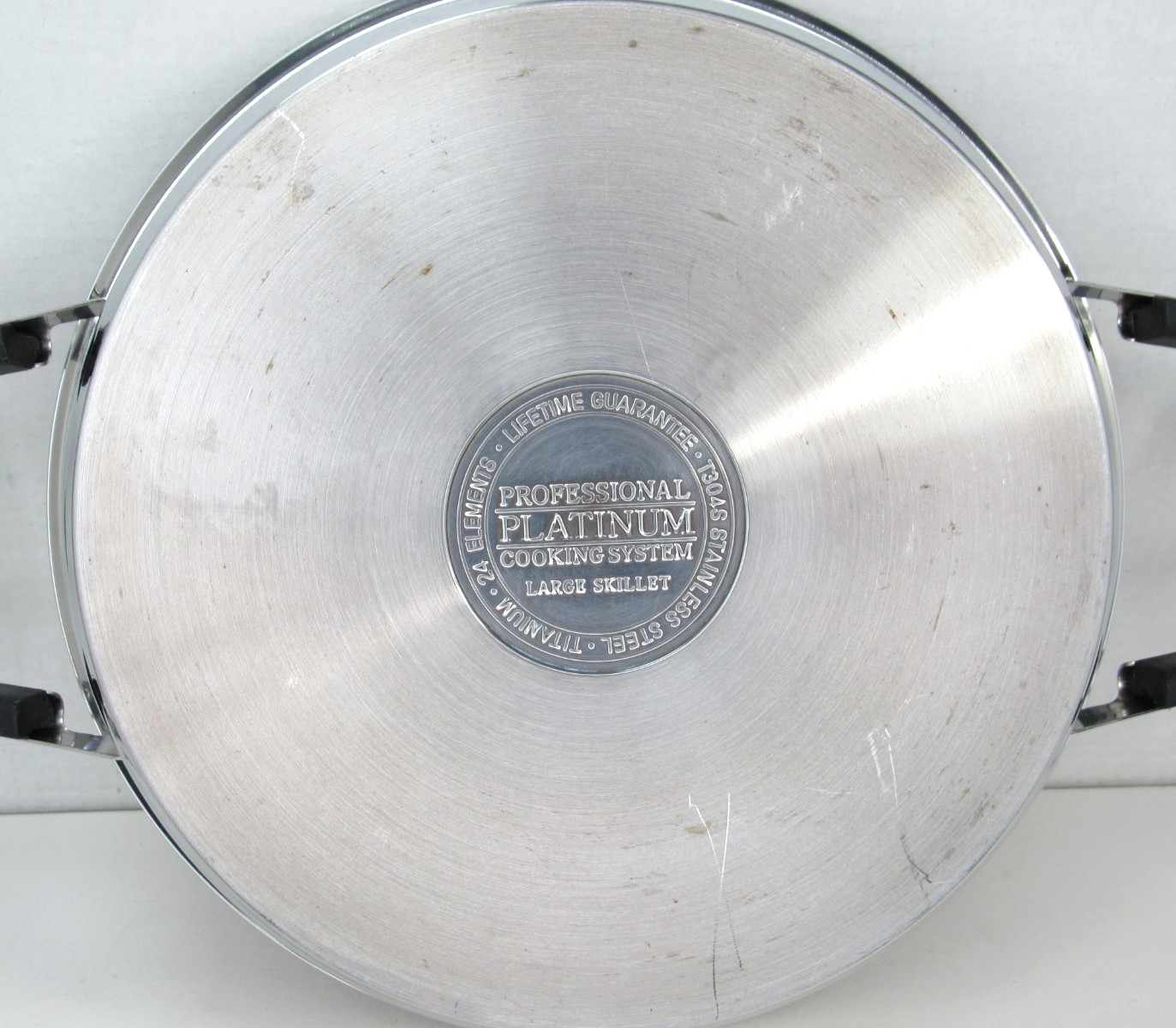Platinum Professional Cookware Large Skillet Sauté Pan Titanium T304S + Lid