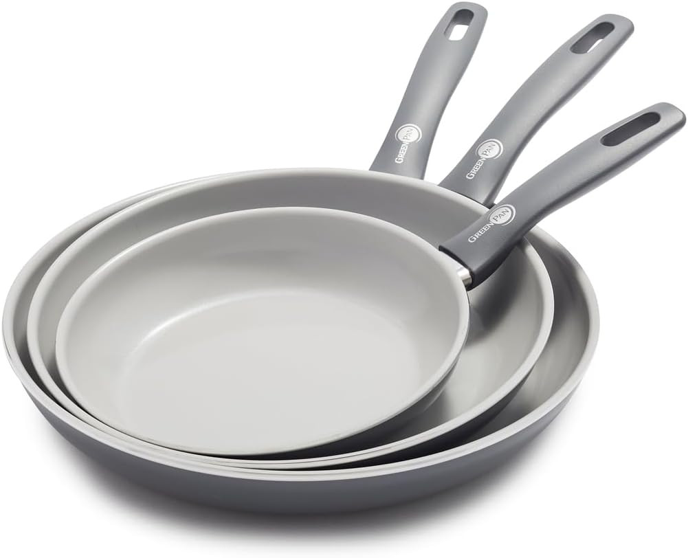 Dover 3-Piece Nonstick Frying Pan Set, Ceramic Coating, Stay Cool Handle