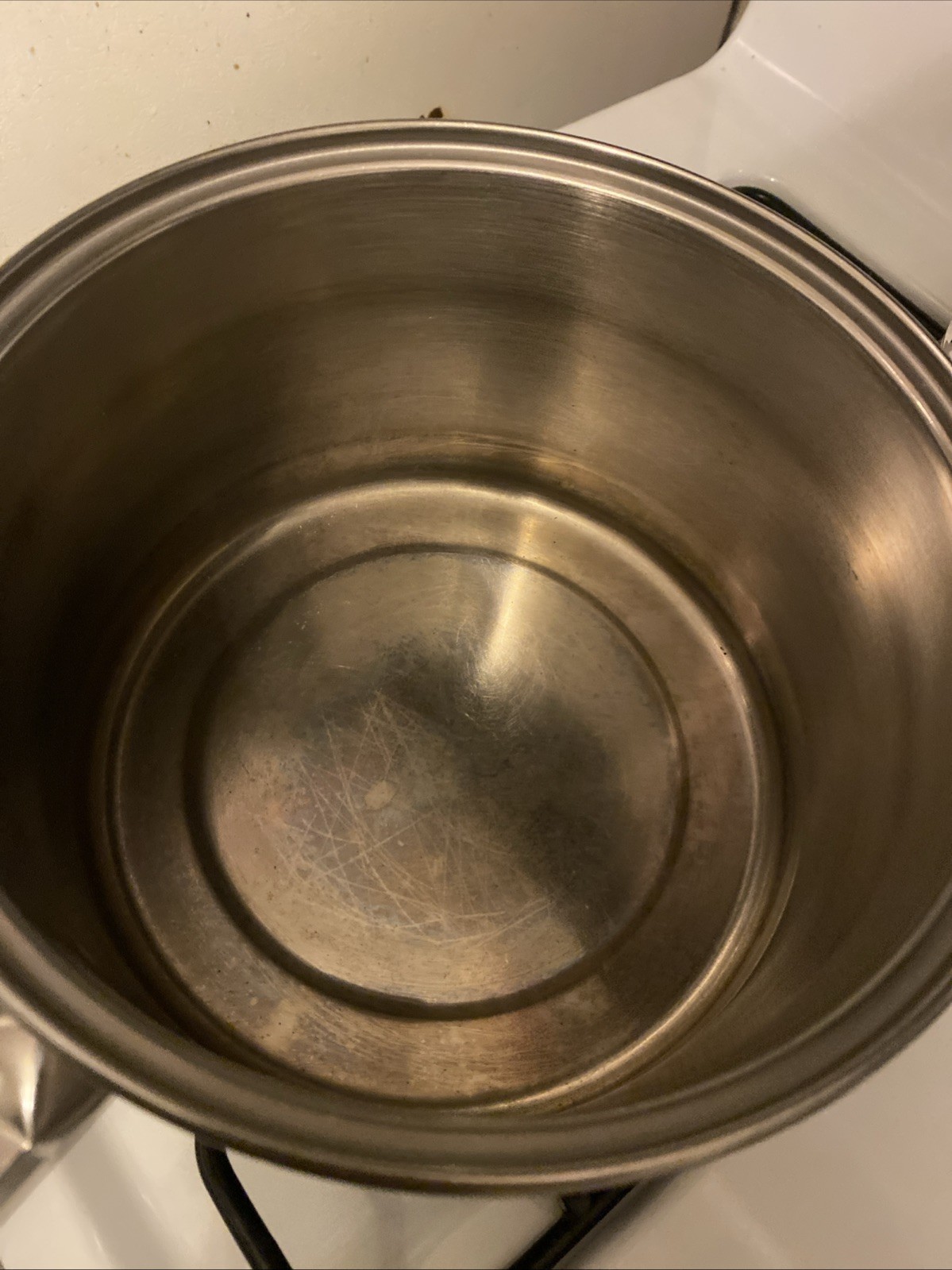 VINTAGE LIFETIME STAINLESS STEEL SAUCE PAN Steamer & Lid 1950s Wood Handle
