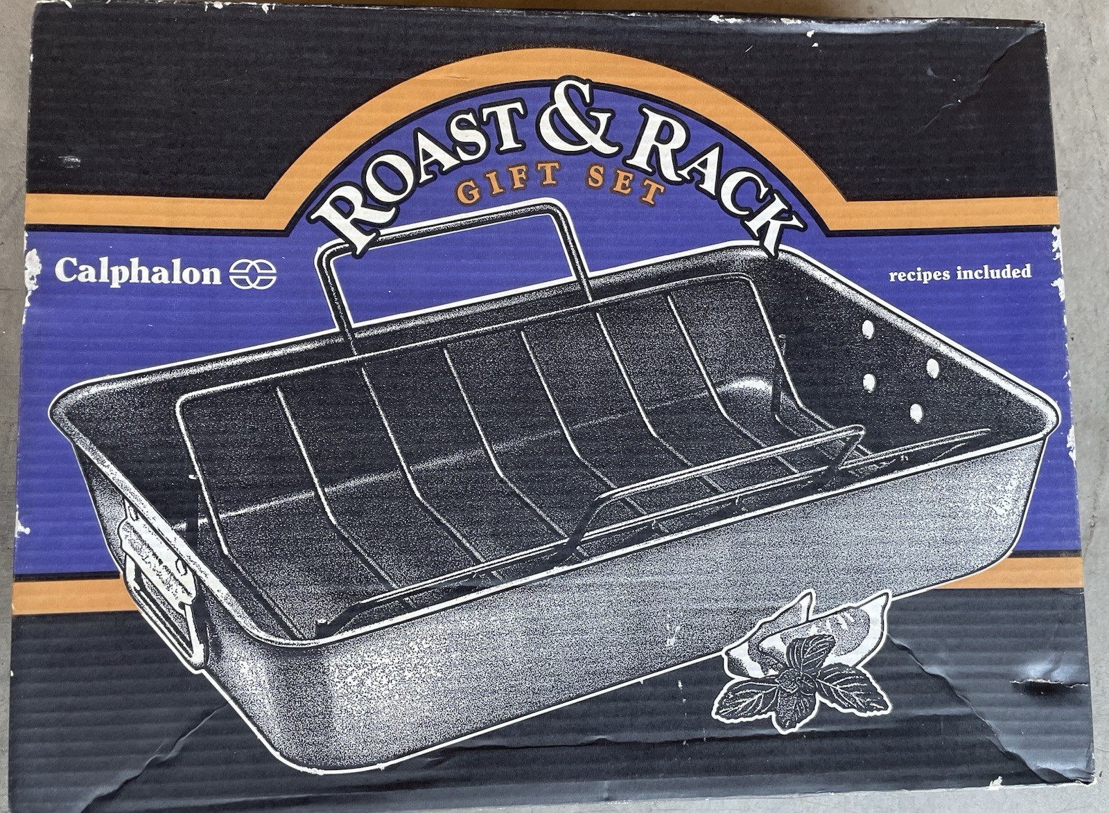 New Calphalon Hard-Anodized Nonstick 16-Inch Roaster With Rack #1806 Made In USA