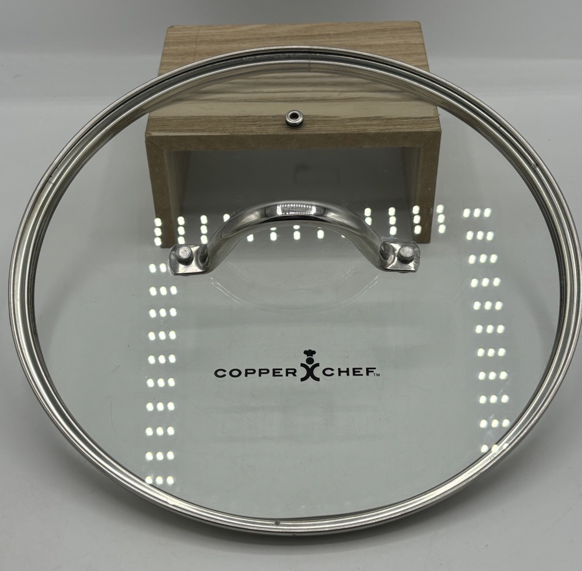 Copper Chef Round Replacement Vented Glass Lid 10″ Inner, 10.5″ Outer Rim