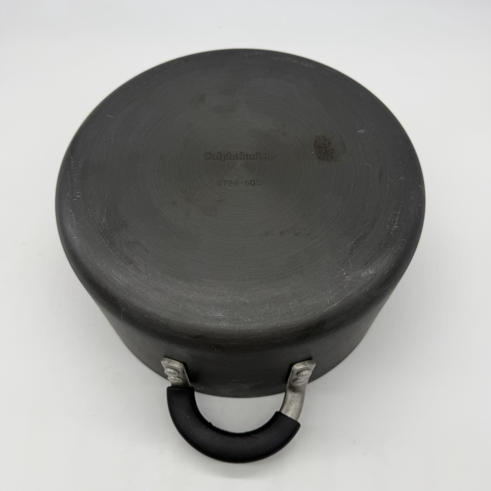 Calphalon 6 Qt Hard Anodized Covered Stock Pot w/ Lid Model 8786 Made in USA