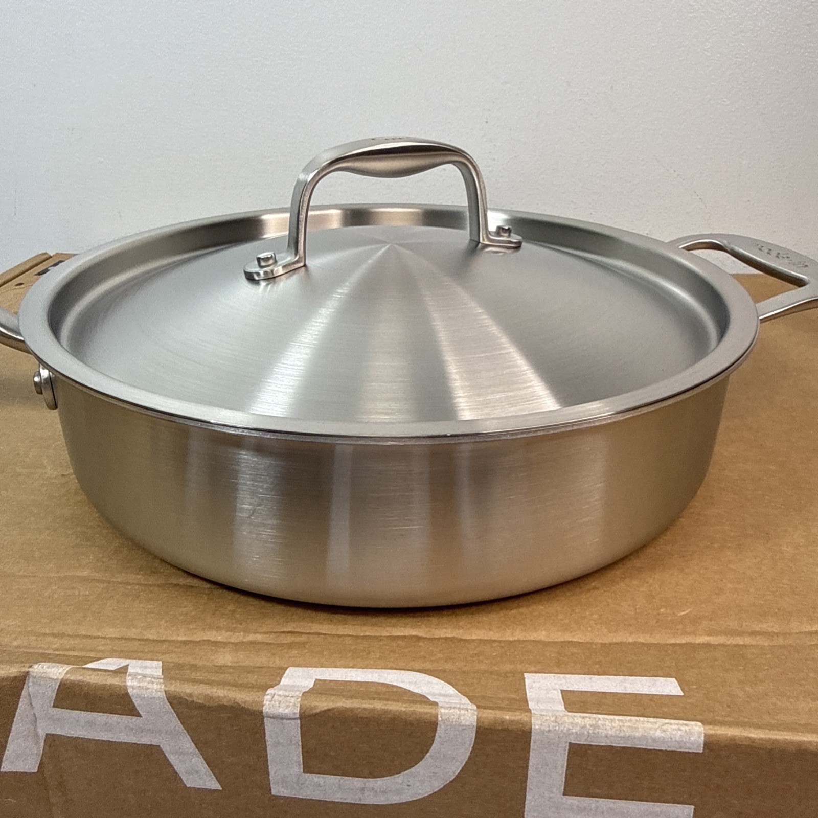 Made In 3.5 Quart Stainless Steel Saute Pan with Lid – All 5 Ply Clad NEW