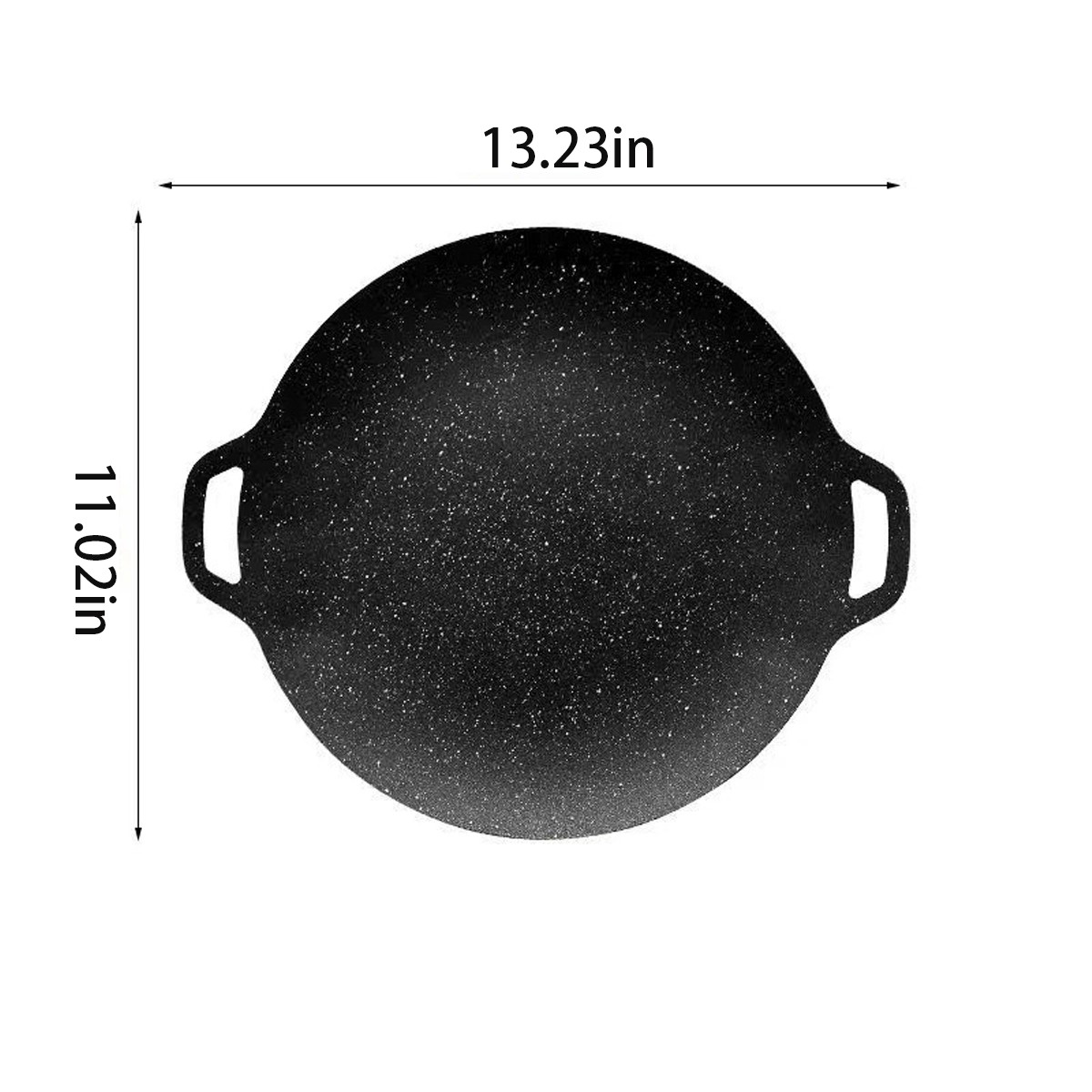 Korean Cast Iron Grill Pan Non-Stick BBQ Griddle for Induction & Gas Stove