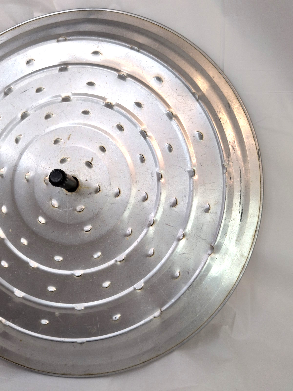 Aluminum Steamer Lid for Cooking 12” Steam Vented Black Handle Vintage