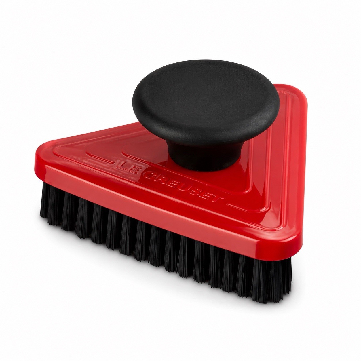 Le Creuset Triangular Grill Pan Brush Cerise Red Nylon Cleaning Brush Set Of 2