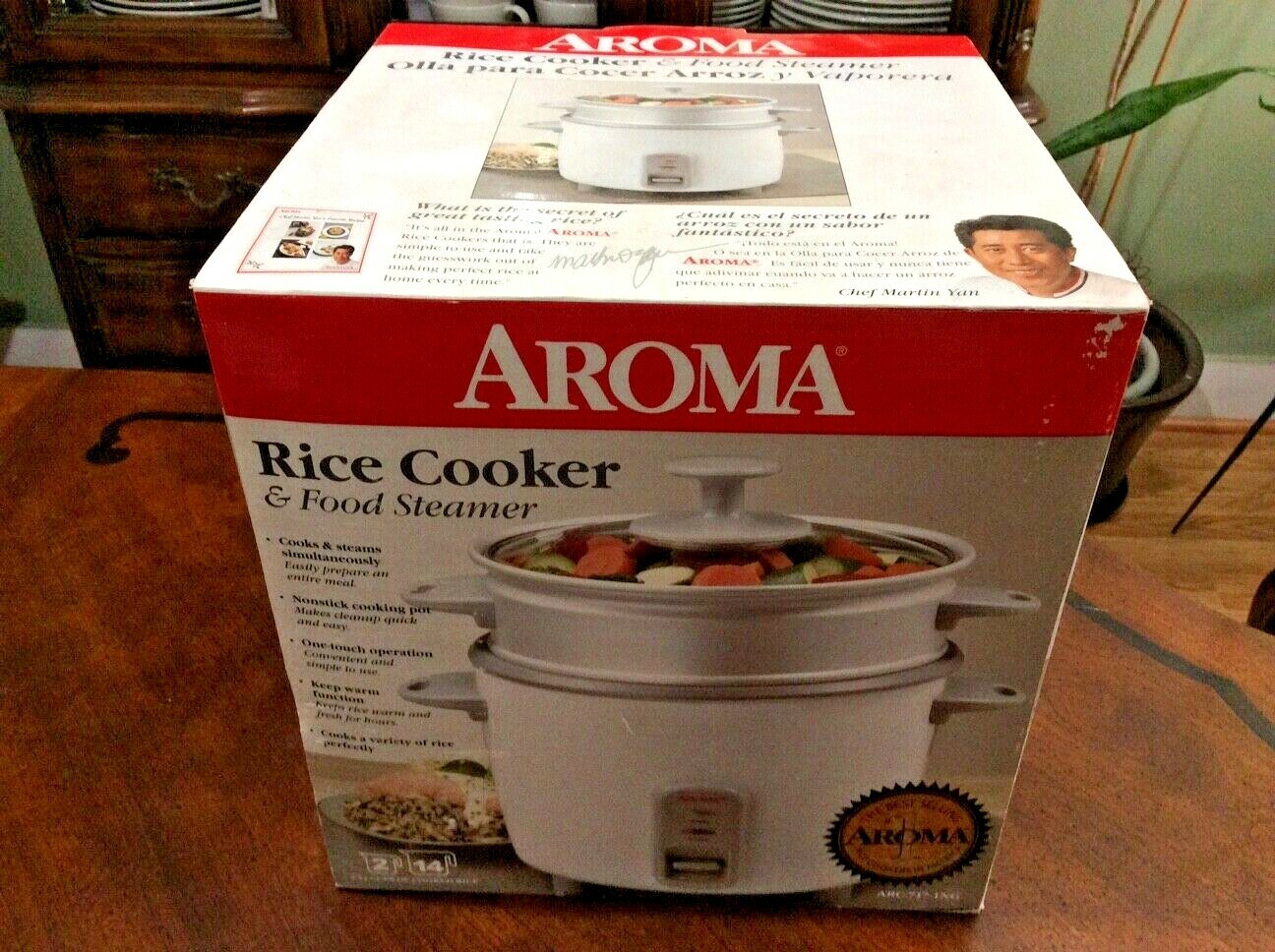 AROMA Rice Cooker & Food Steamer 7-Cup Nonstick