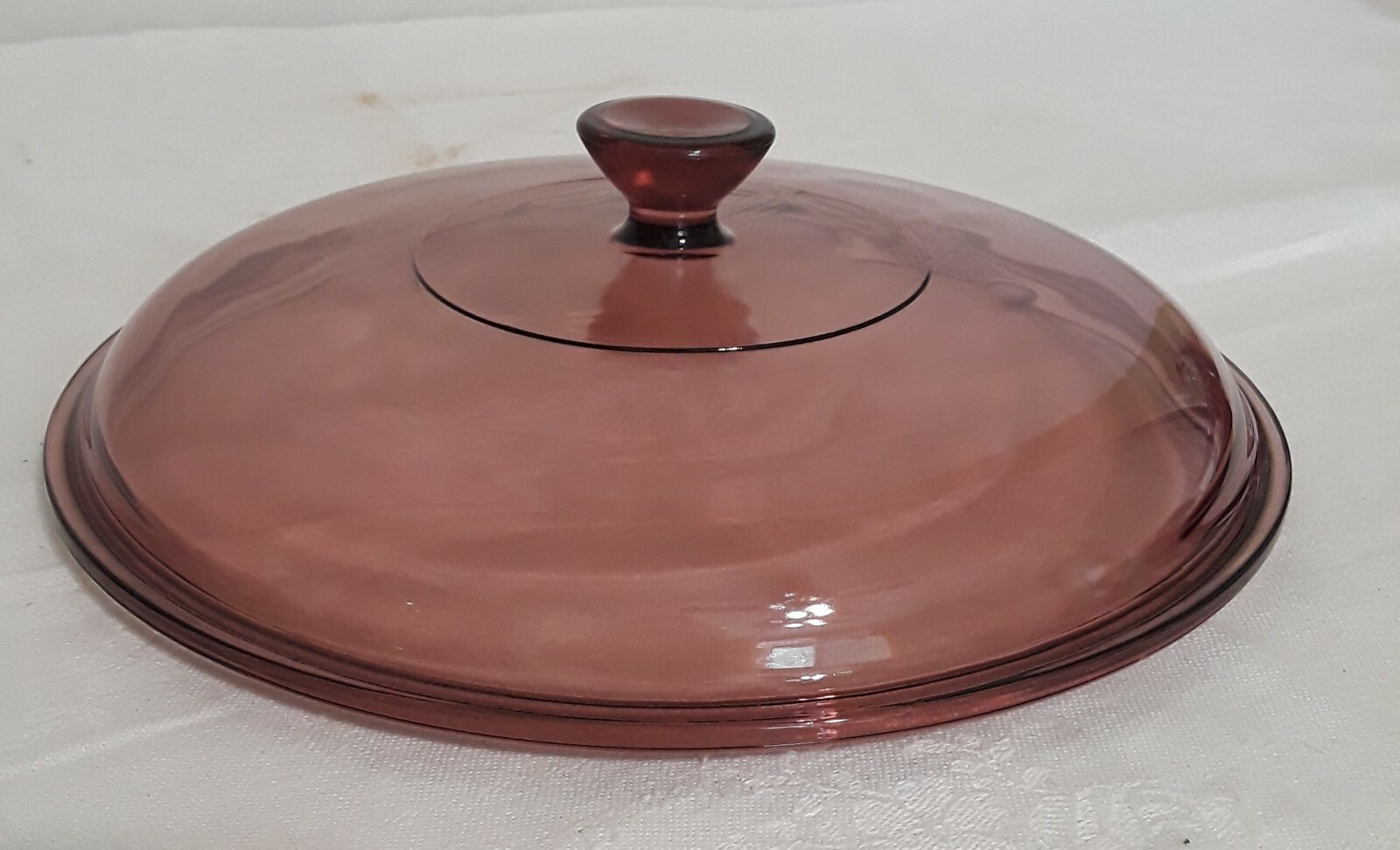 VTG Pyrex Vision Ware Replacement Lid Cranberry Amethyst Glass 624C Super Clean