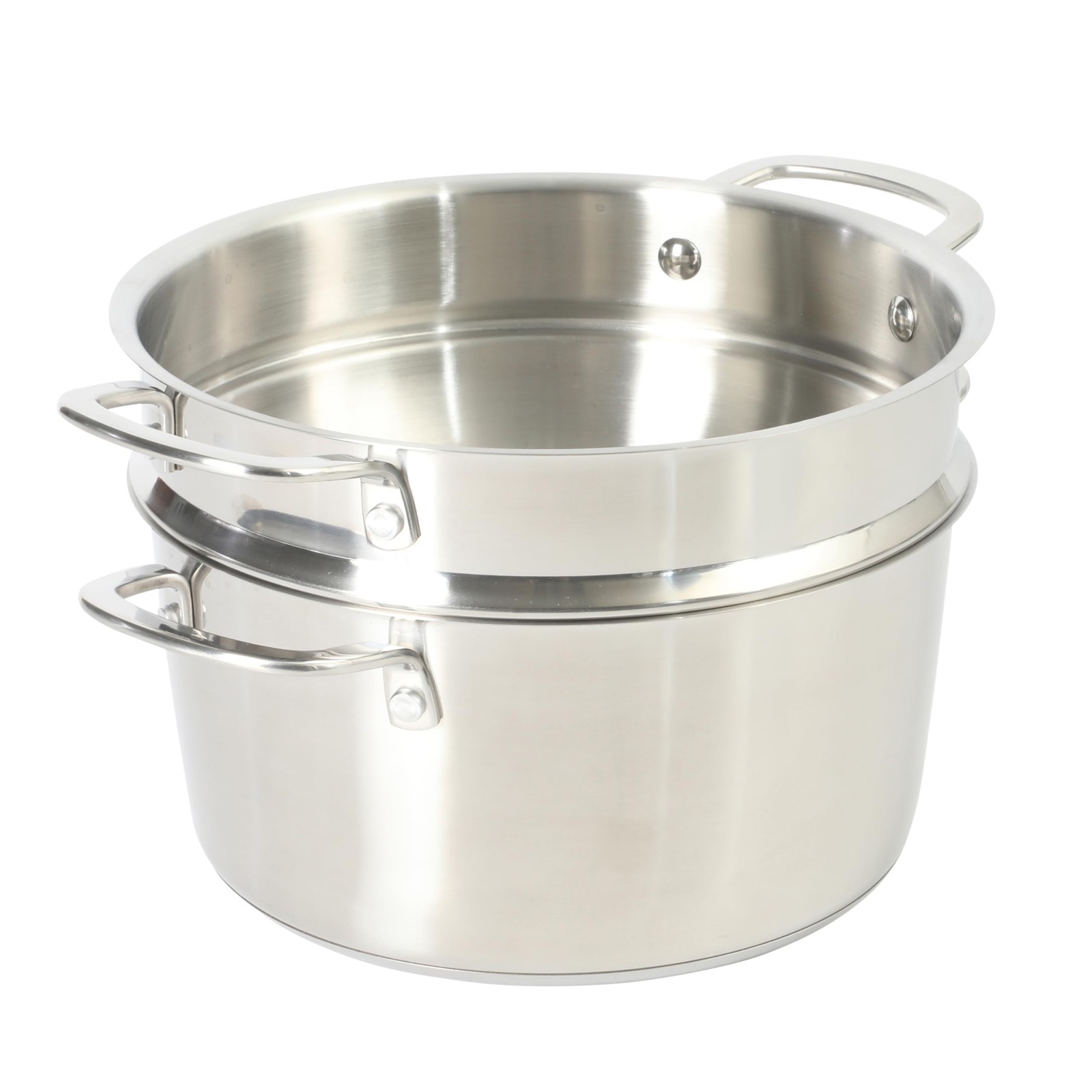 Sur La Table Chef’s Deck 3-Pc 5.3Qt Stainless Dutch Oven Steamer Glass Lid