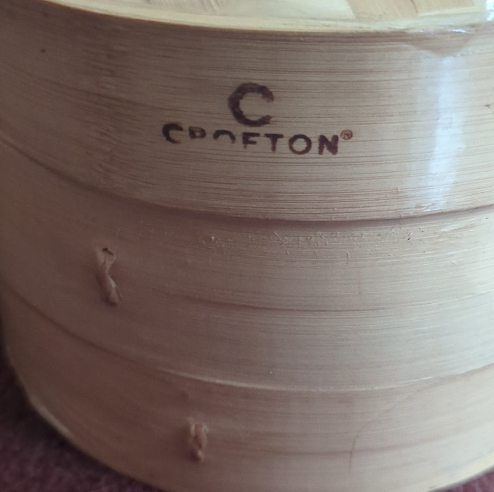Crofton 2-Tier Bamboo Steamer With Lid Beige for Gas & Electric Stoves