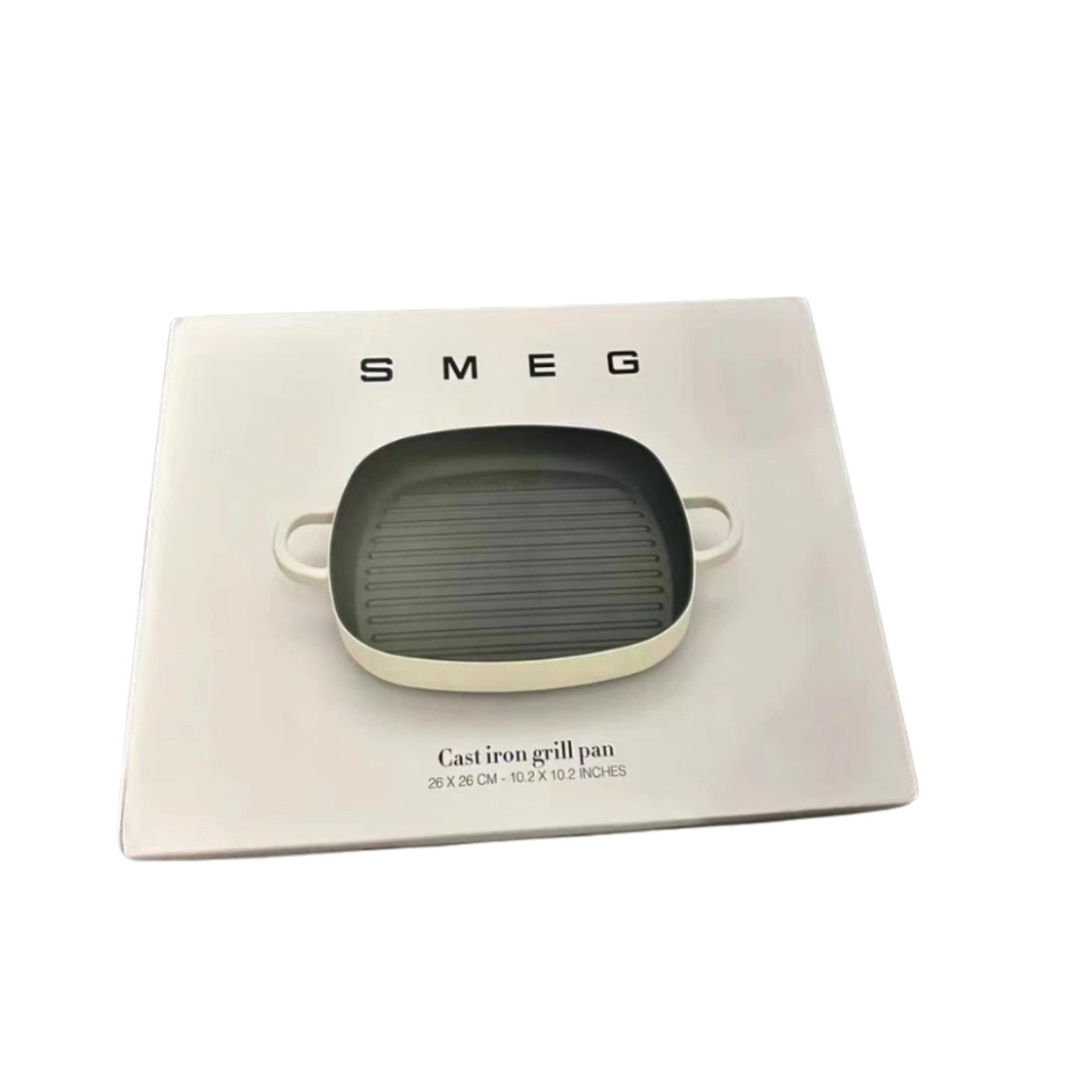 SMEG Nonstick Cast Iron Grill Pan Square Skillet Steak BBQ Fry Pan