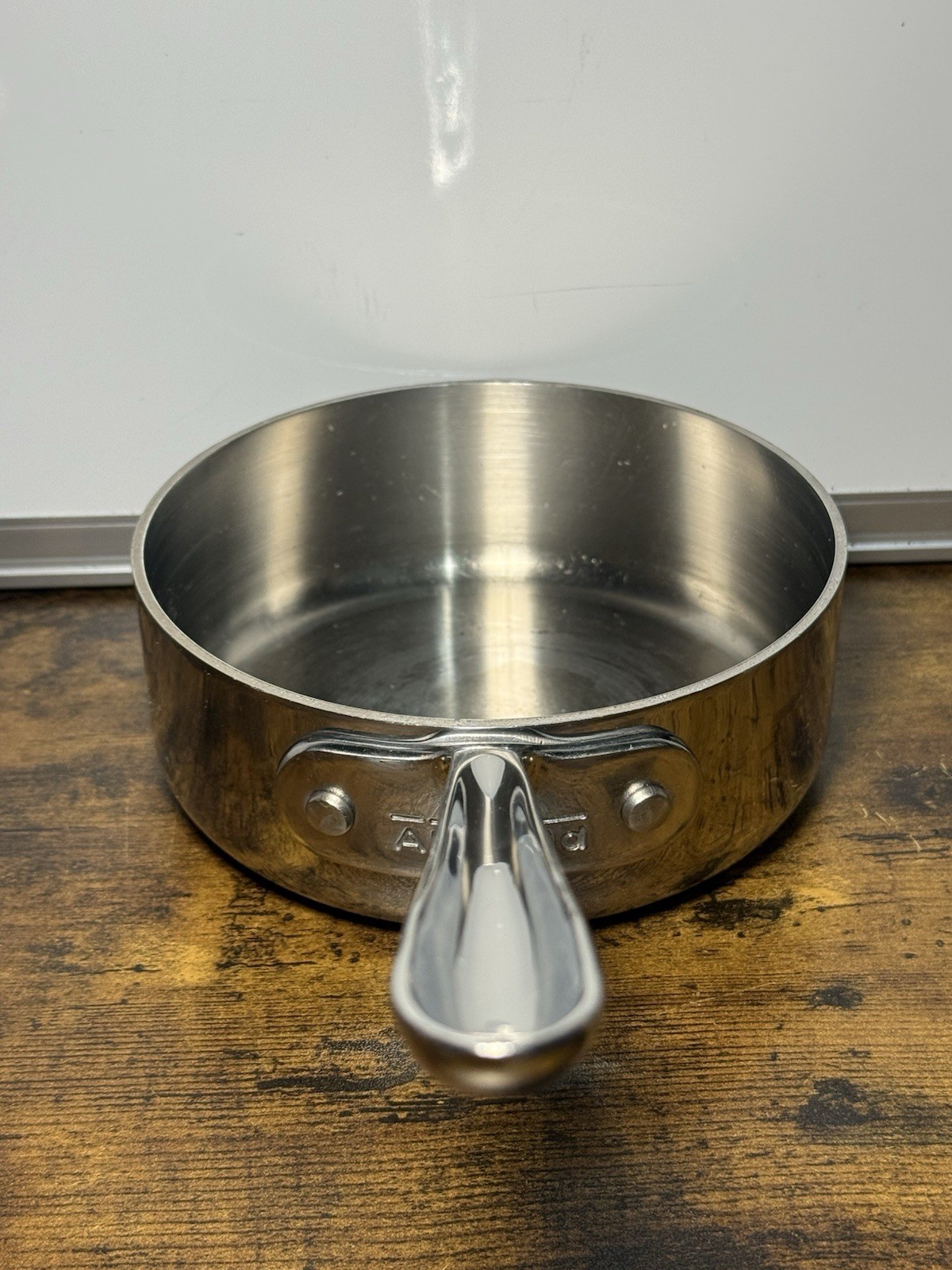 All-Clad Master Chef Metal Stainless Steel 1 Qt Saucier/Sauce Pan – No Lid