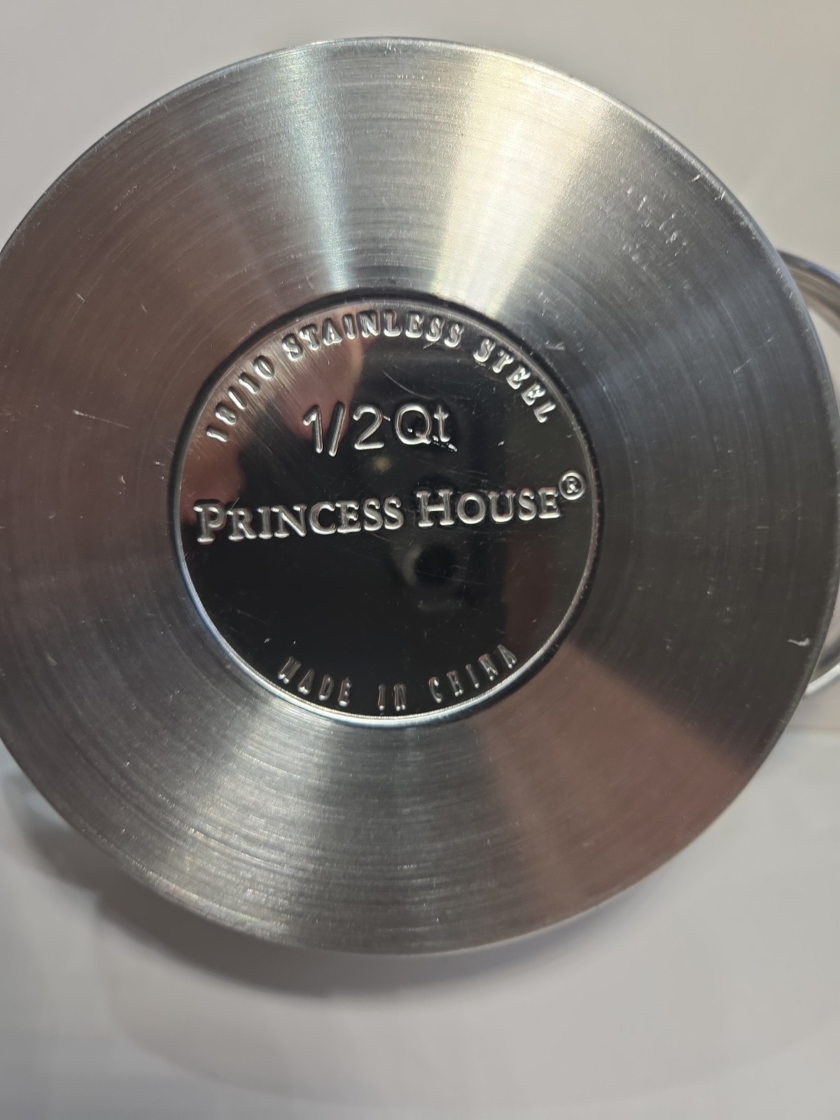 Princess House Etched Lid 1/2 Qt Pan 18/10 Stainless (5 1/2 x 1 3/4 in)