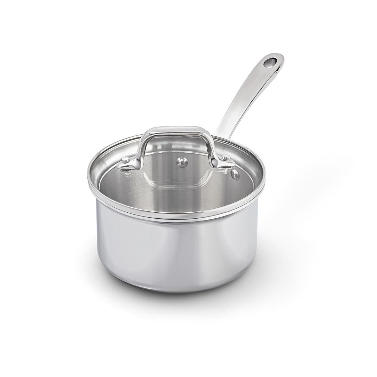 All-clad D3 Stainless Steel Everyday 3-ply Bonded 1.5-qt Sauce Pan w/ Glass lid