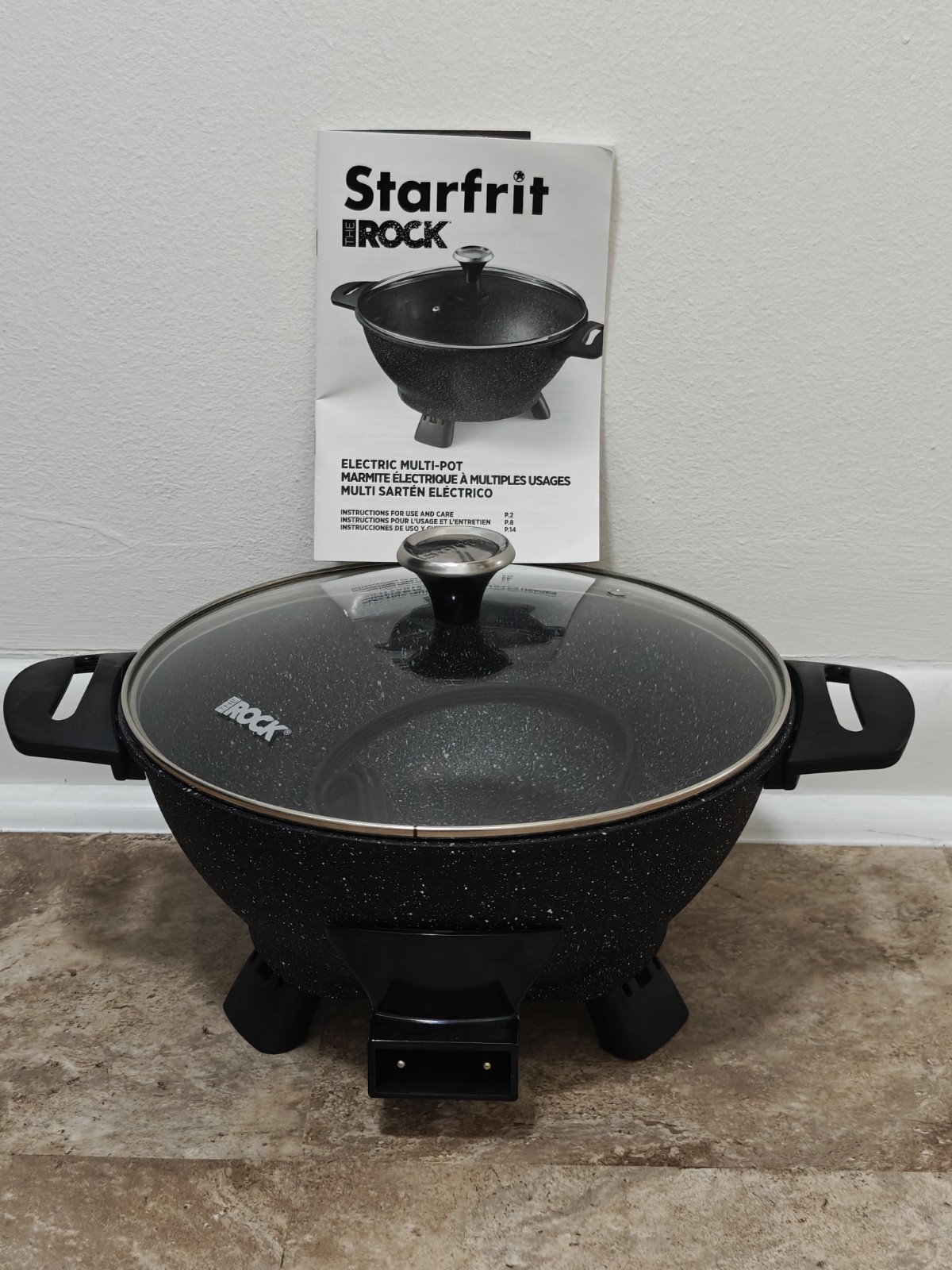 Starfrit The Rock 4.8 Qt Electric Multi-Pot With Tempered Glass Lid Model HPR02