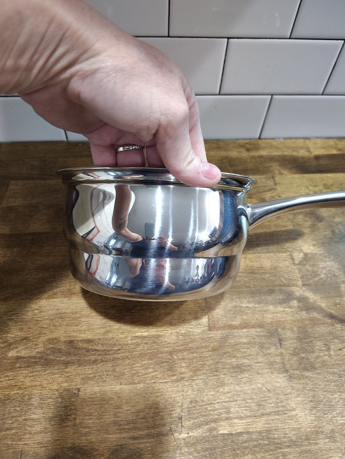 Vintage Belgique Tools Of The Trade Stainless Steel 2 Quart Double Boiler Pan