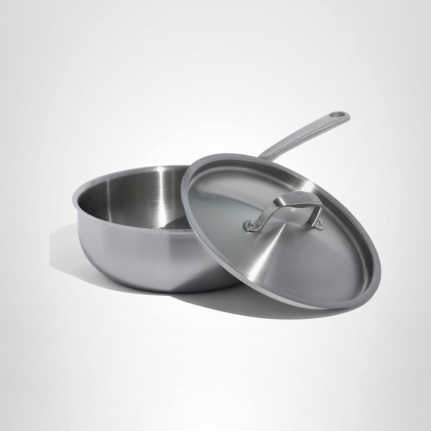 Cookware – 3 Quart Stainless Steel Saucier Pan – 5 Ply Stainless Clad – Profe…