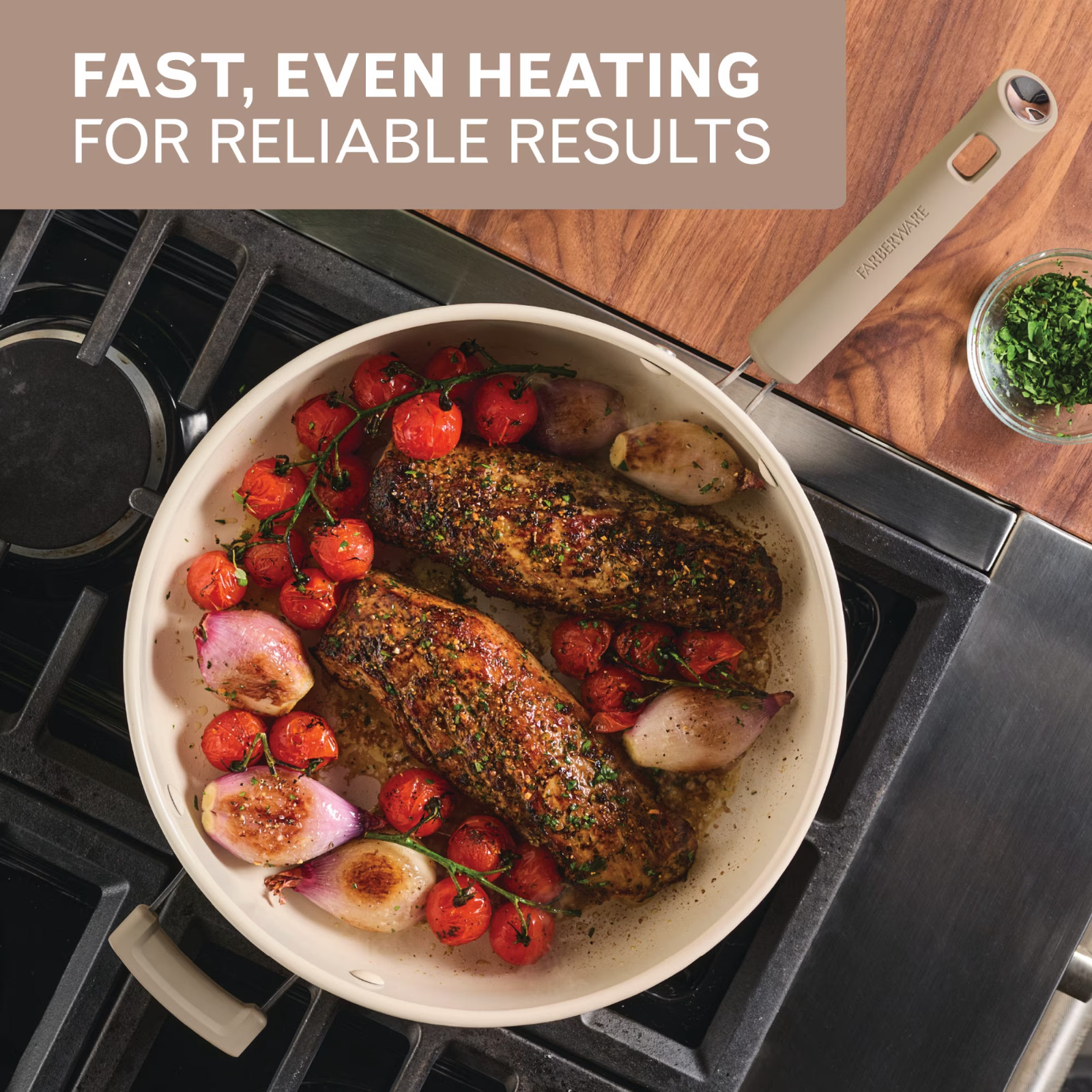 Farberware TrueCook 6-Qt Ceramic Jumbo Cooker, Dishwasher & Oven Safe