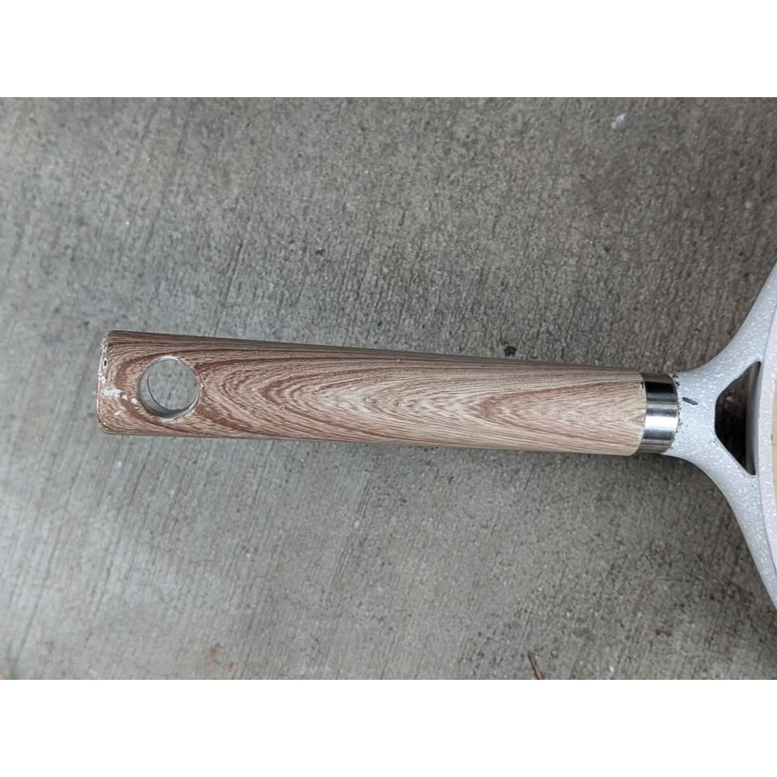 MasterClass Marble Nonstick Fry Pan 11.5 in – White Speckled Faux-wood Handle
