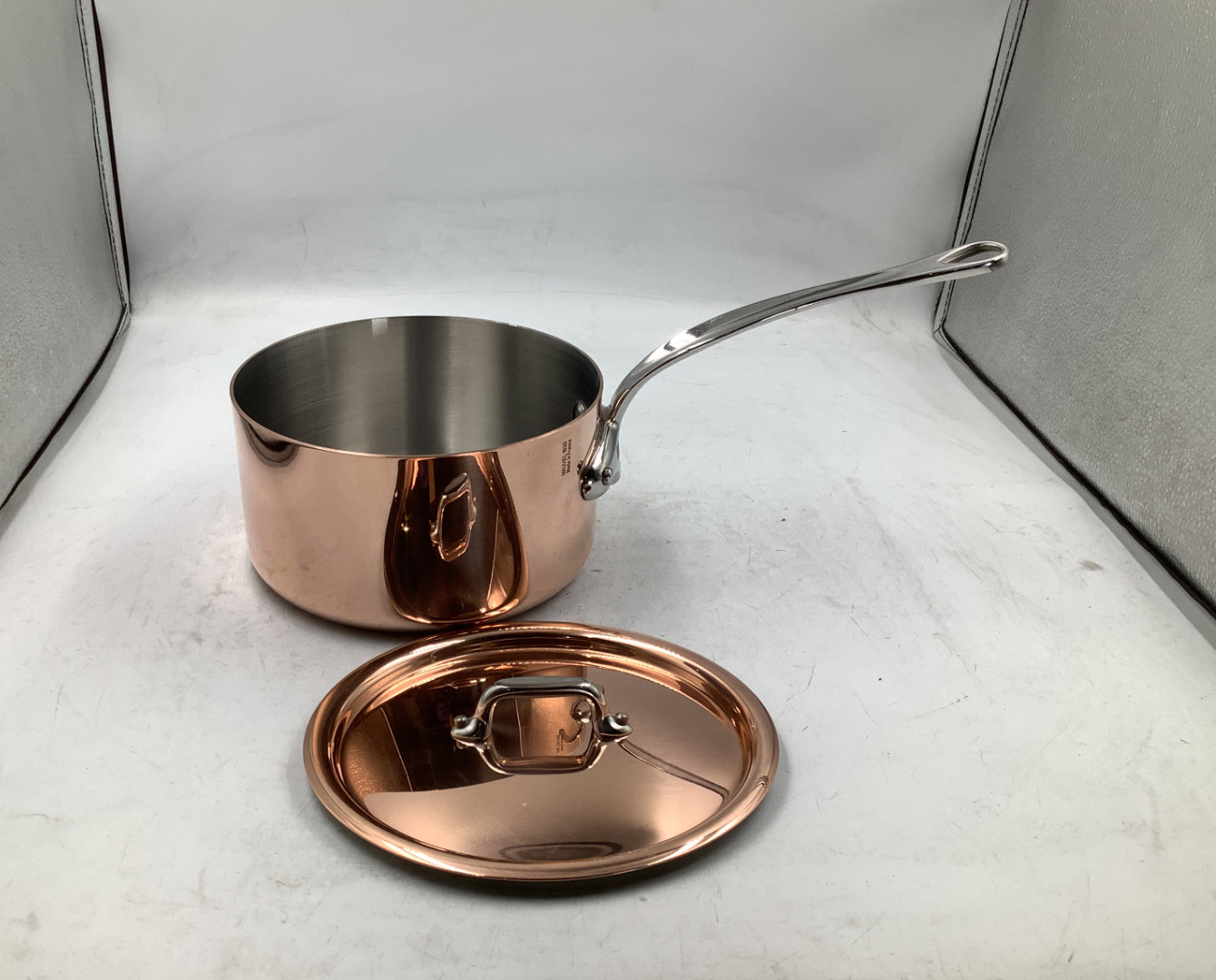 Mauviel M’Heritage 150 S Polished Copper & Stainless Steel Sauce Pan. 1.9 Qt