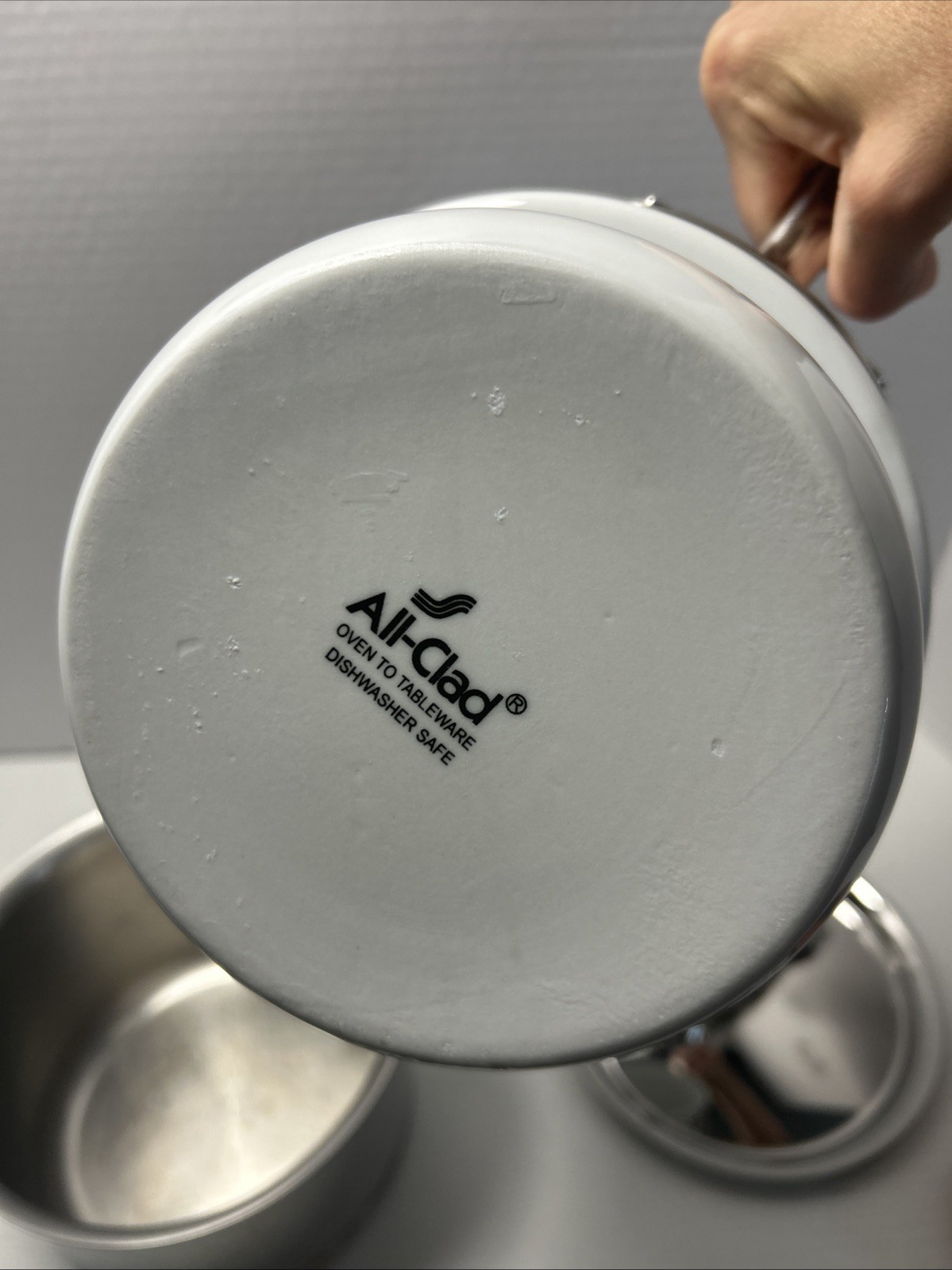 All-Clad Copper Core 2 Qt Saucepan Set w/ Porcelain Double Boiler