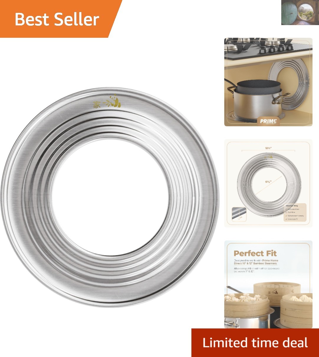 Dishwasher Safe 6.4 Inch Steamer Ring | Enhance Your Asian Cooking Experience