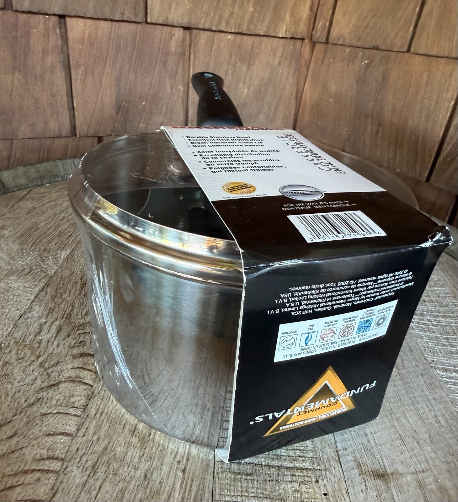 NOS Kitchen Aid 2 QT Saucepan, 18/10 Stainless Steel Impact Bonded, w/ Lid 2008