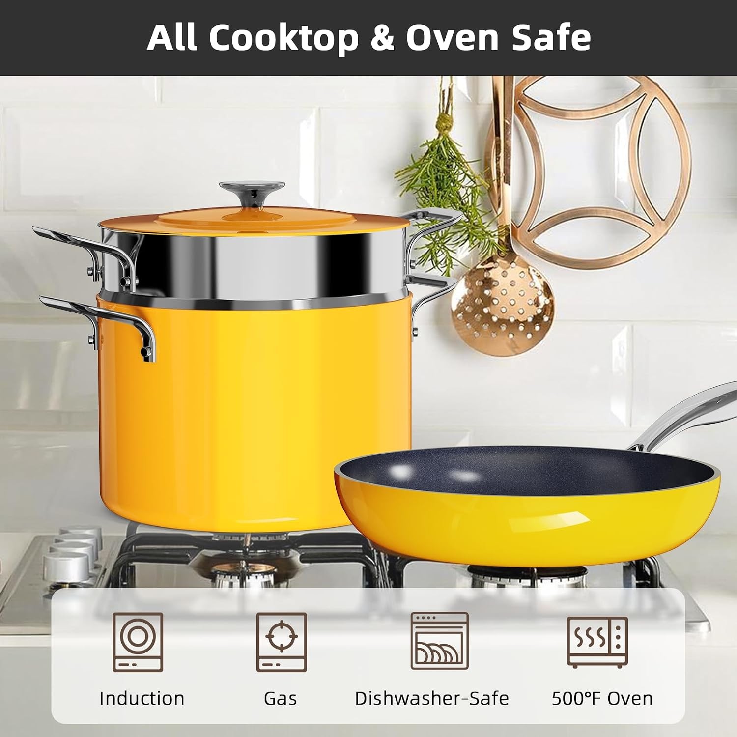 Nuwave Lux 13pc Cookware Set PFAS Free Ceramic Non-Stick Induction