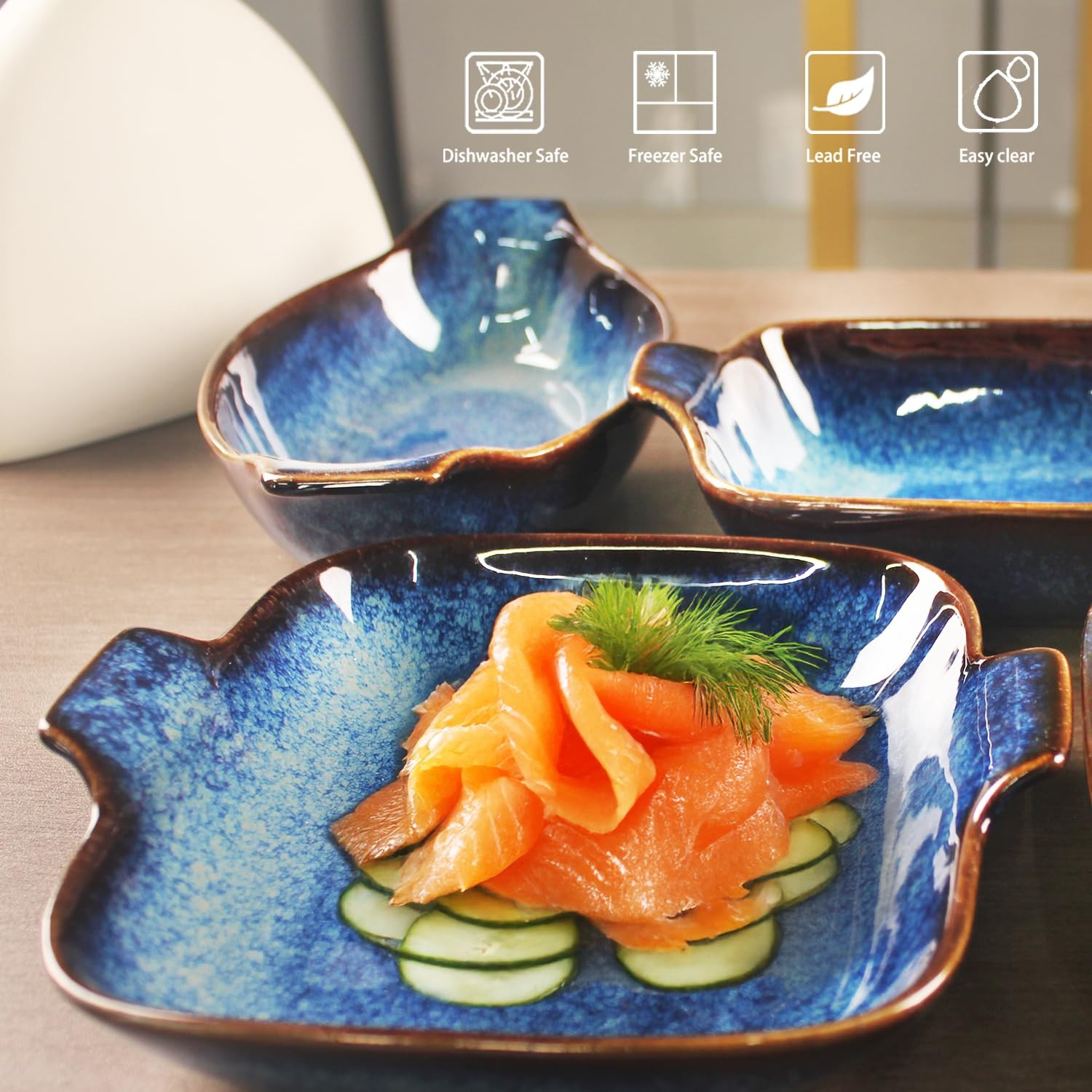 Liuywyhcf Ceramics Au Gratin Baking Dishes Set Of 4 Baking Tray Bake Ware 10.2