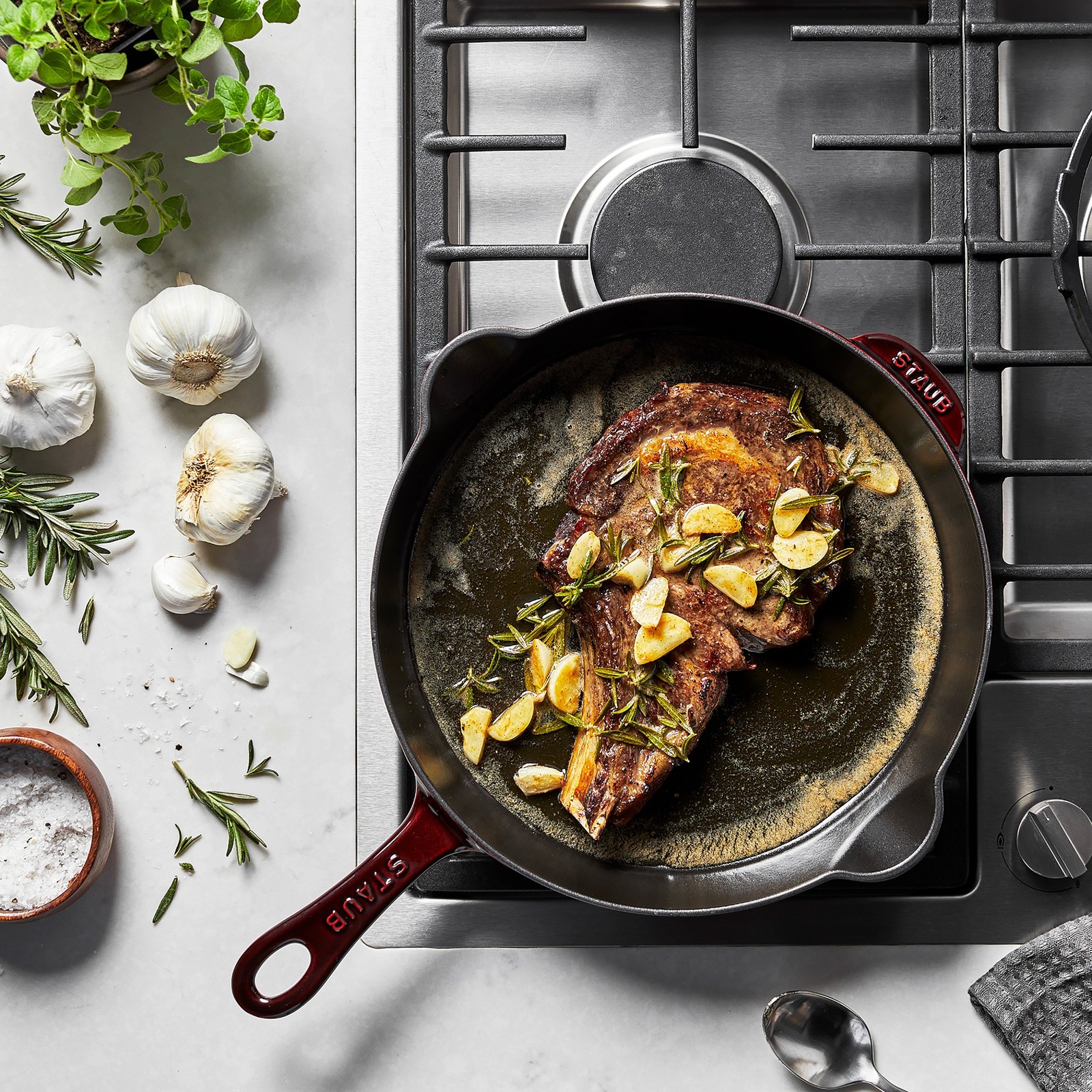Staub Enameled Cast Iron Traditional Deep Skillet, 11″
