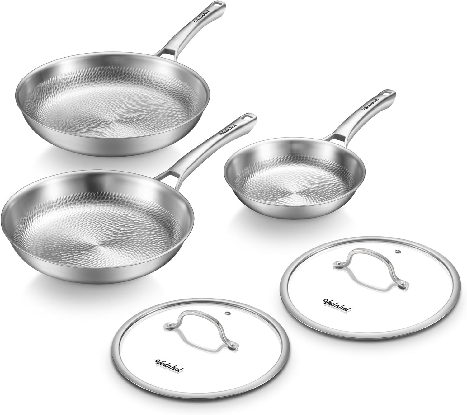 Titanium Pans for Cooking, 12 Inch Non-Toxic Frying Paella Pan with Lid | Titani