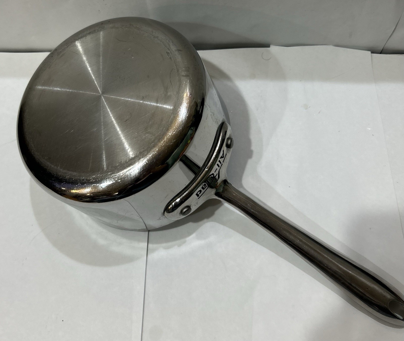 ALL CLAD POT NO LID 6” DIAMETER 3.5” TALL SAUCEPAN POT