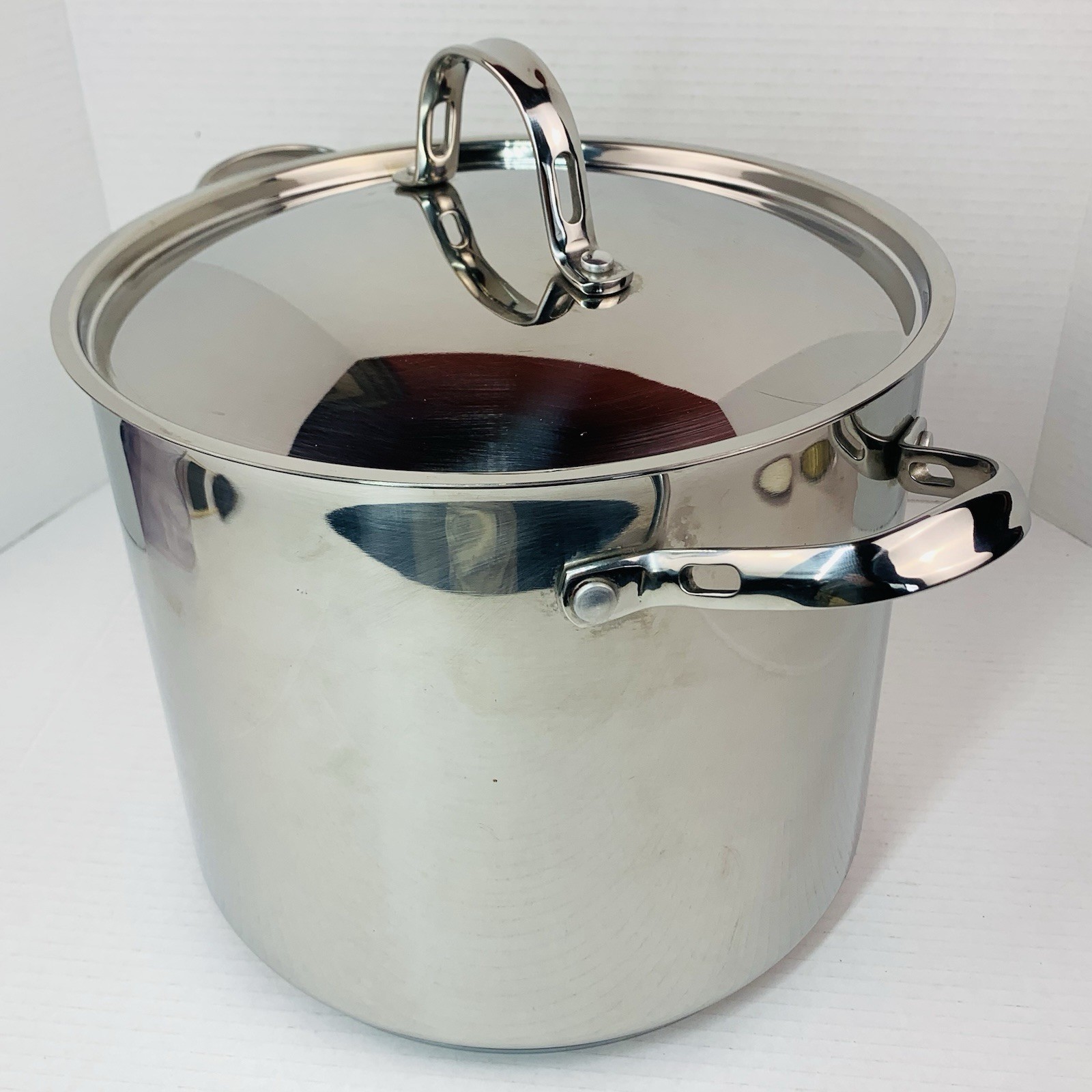 Cooks Standard Clad 12 Quart 18/10 Stainless Steel Stock Pot w/ Lid Deep Large