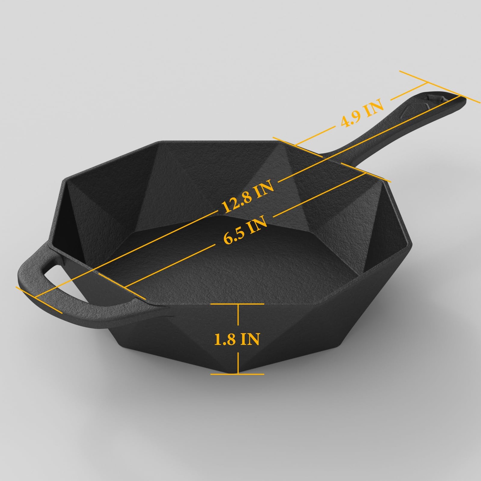 UKENEM Cast Iron Skillet with Lid,Pre-seasone Mini Small, Skillet-1