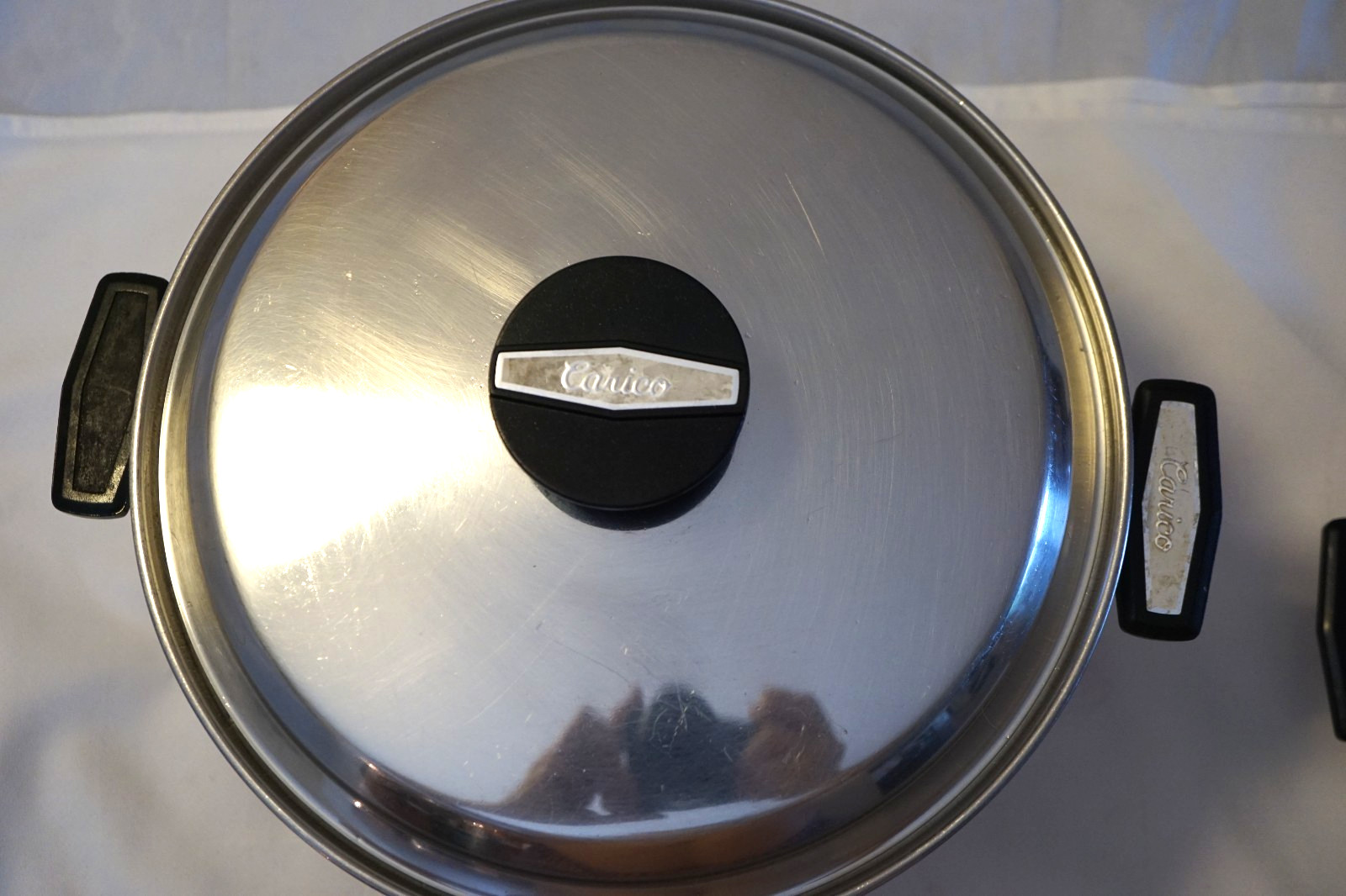 CARICO STOCKPOT 8 QUART W /2 LIDS REGULAR & DOME STAINLESS STEEL MADE IN USA
