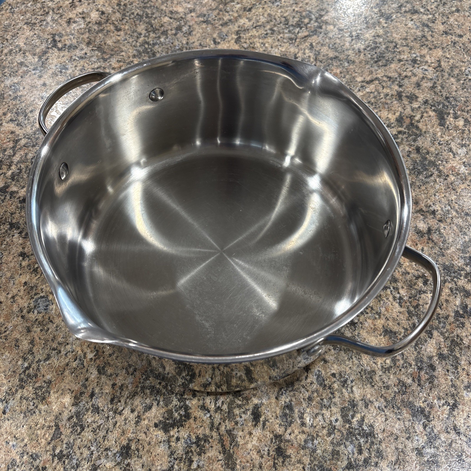 Wearever Stainless Steel 5qt Pot Pan w Double Spout – No Lid