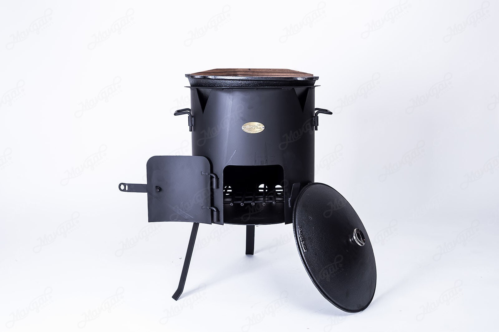 Traditional Kazan Qazon 9L-2.3gal & Oven Uchag Ochag Pilaf Plov Cast Iron