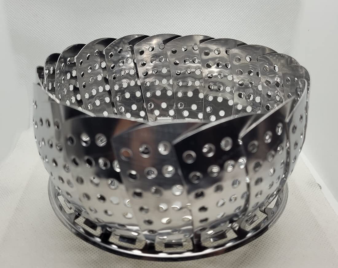 Adjustable Stainless Steel Steamer Basket Fits Various Pot Sizes 5.1″-8.6″