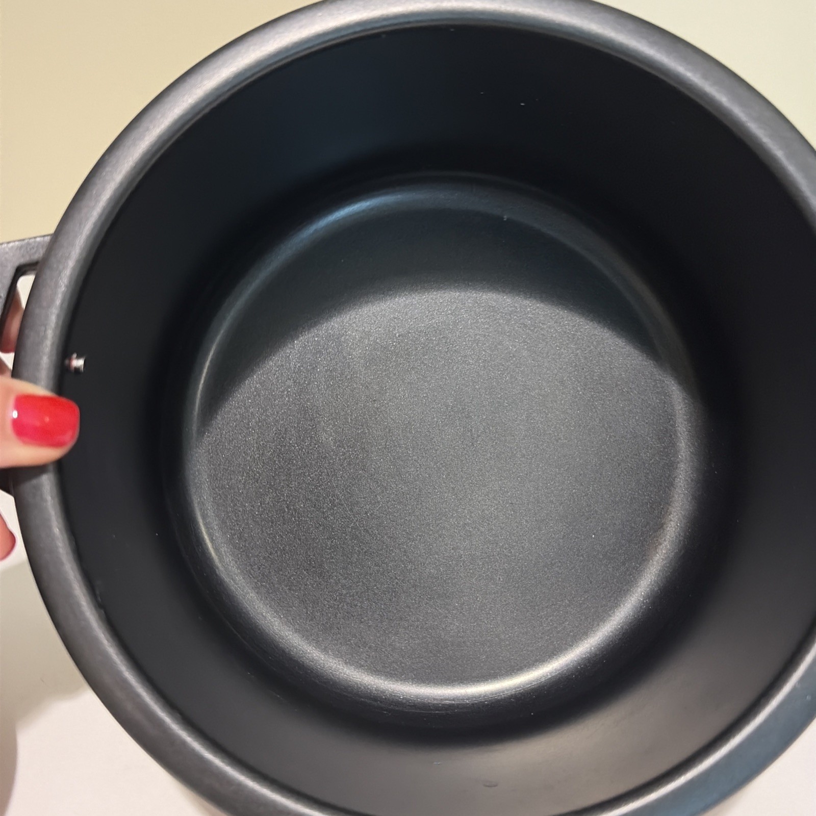 2 Quart Nonstick Metal Steamer Pot Pan W/Locking Vented Lid Strainer Red Black