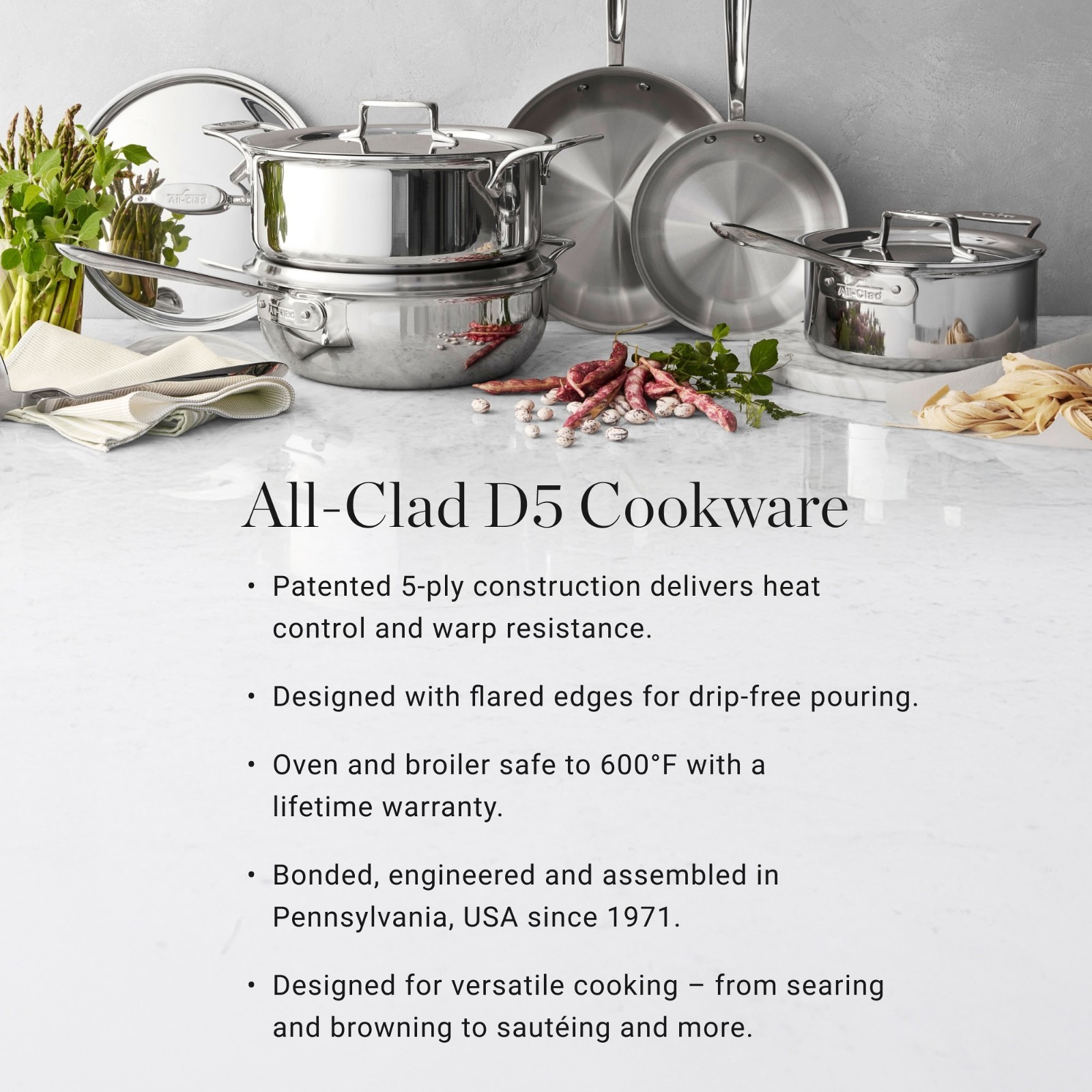All-Clad D5 Stainless-Steel Ultimate Soup Pot with Ladle, 6-Qt