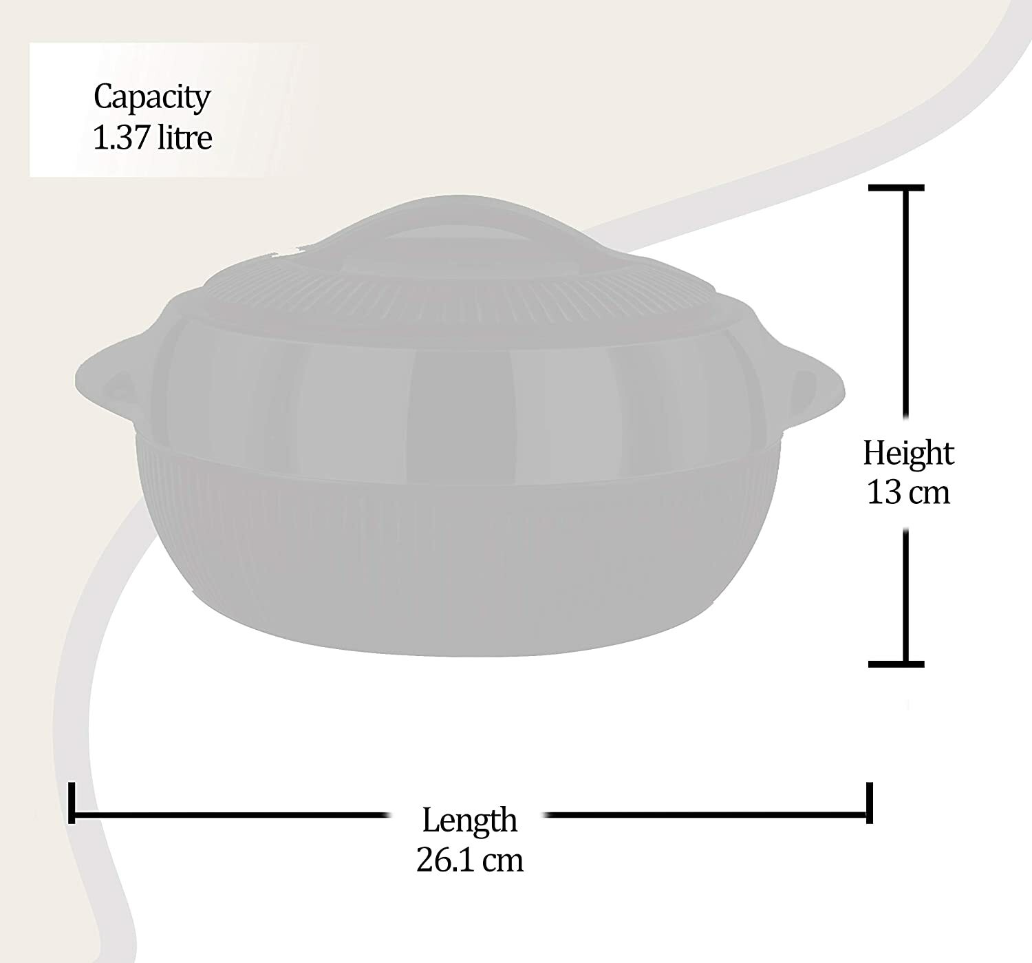 Milton Crisp 2000 Insulated Inner Steel Casserole, 2000 ml