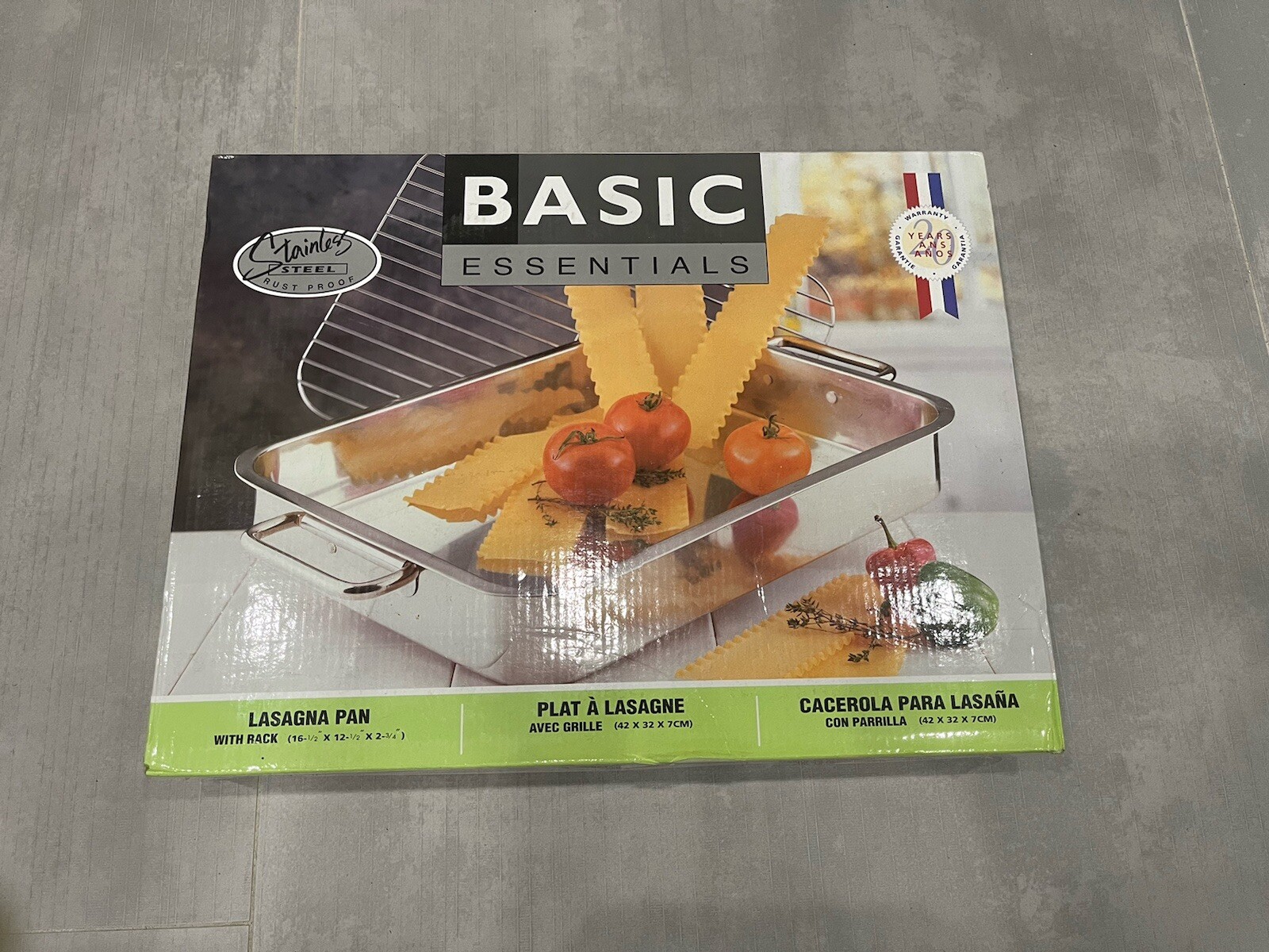 Lasagna Pan Stainless Steel From Basic essential Collection- Brand new