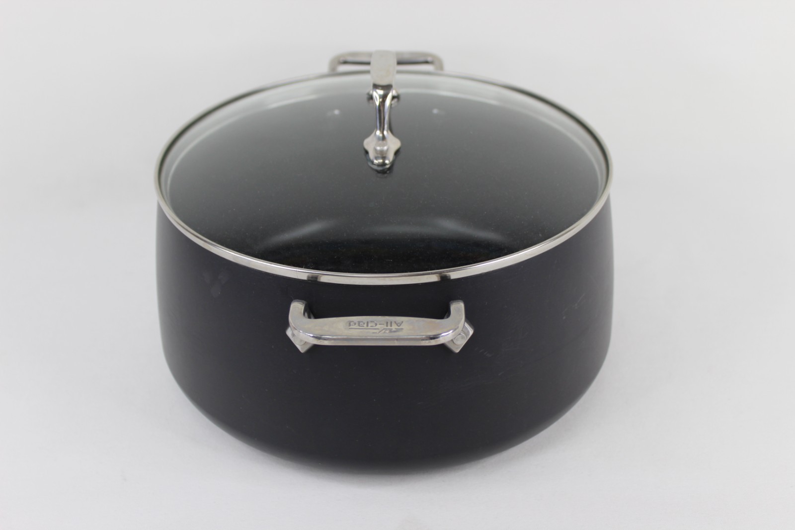 All-Clad HA1 Hard Anodized Nonstick 8 qt Stock Pot with Lid * Double Handle