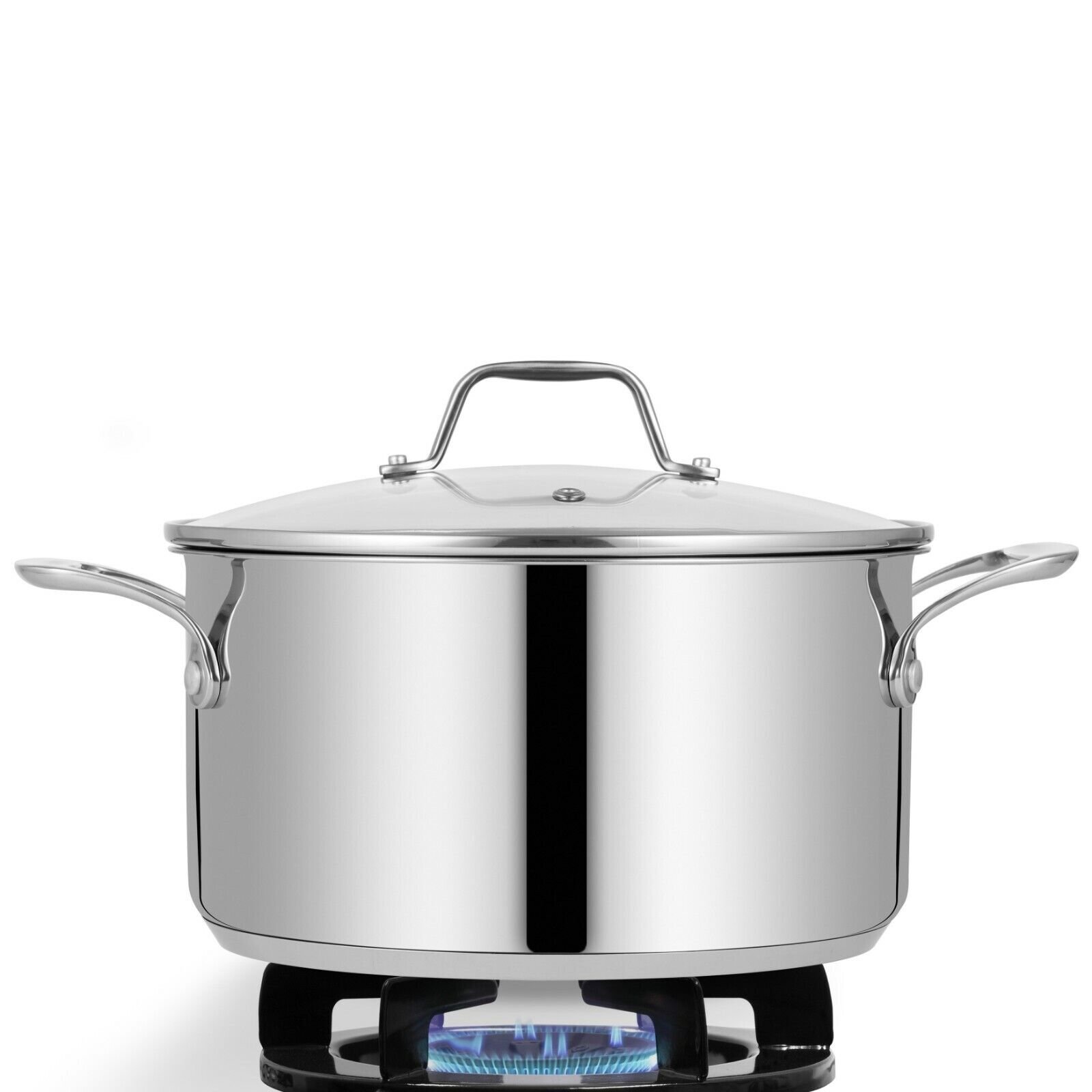 NutriChef 6Qt Induction Pot w/Lid, 500°F Heat Resistant