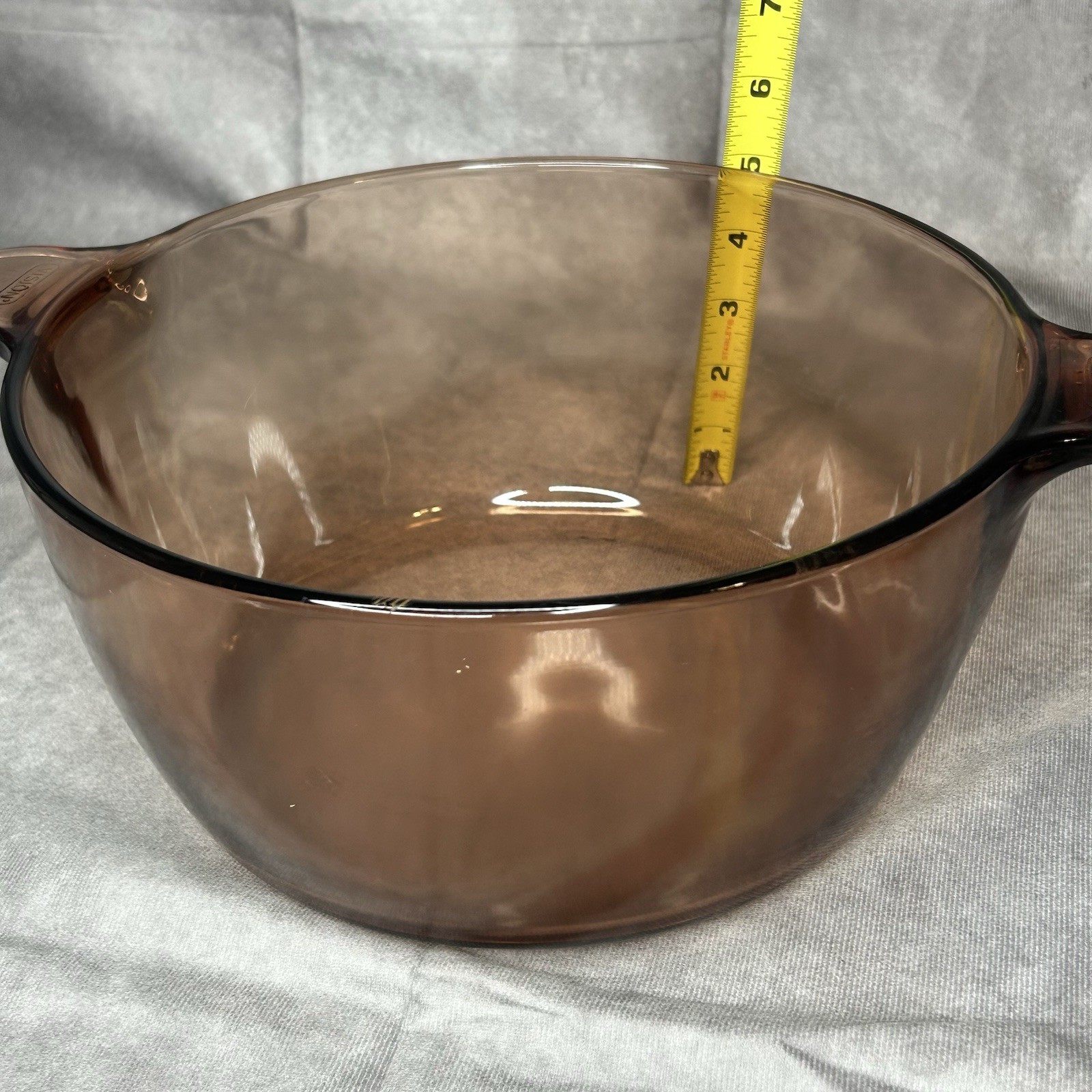 Corning Ware Vision Amber Glass Dutch Oven Stock Pot 4.5L With Pyrex Lid USA