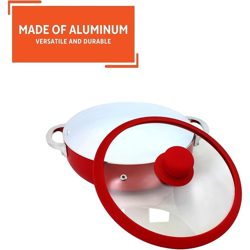 Durable Ceramic Caldero Cooking Pot 3.2qt Even Heat Retention Versatile Tool New