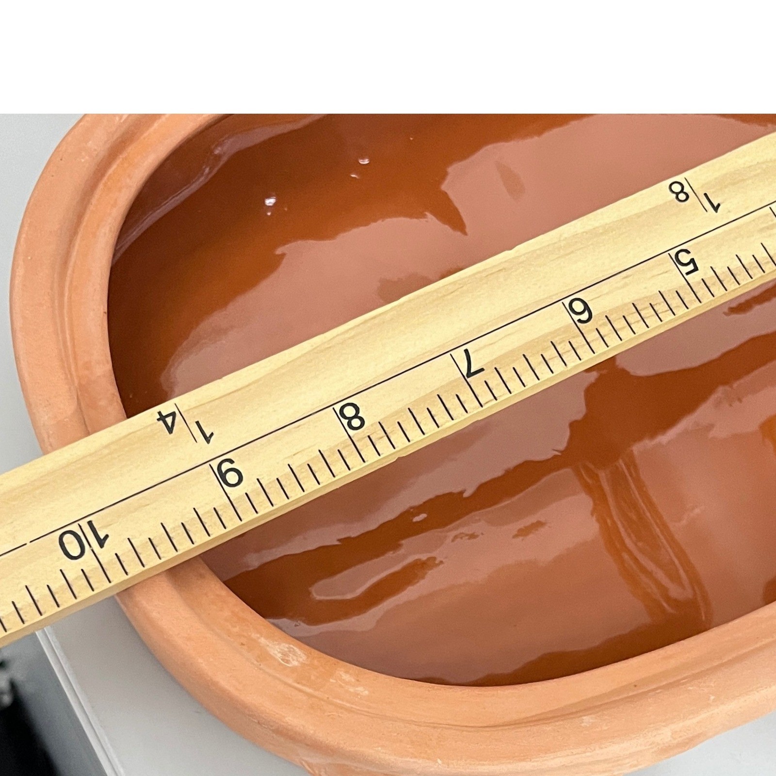 Boston Warehouse Terracotta Onion Baker Orange Vintage 1994 Embossed