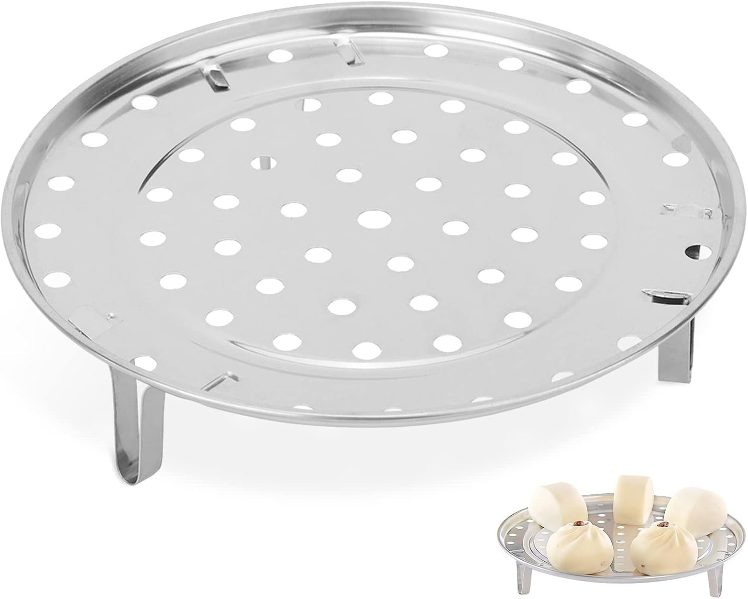 10In Steamer Rack, Stainless Steel Canning Rack Cooking Food Steaming Tray Steam
